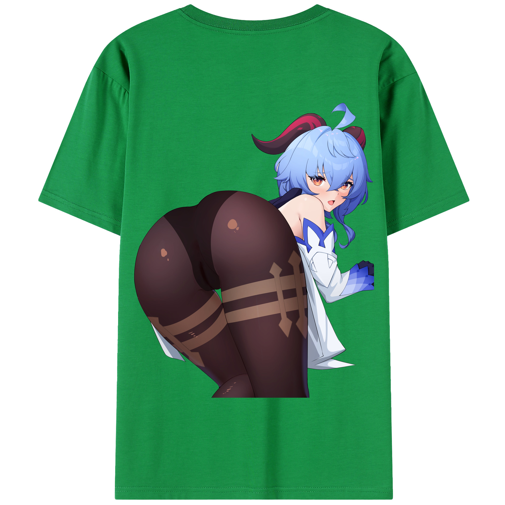 げんし神 甘雨 かんう genshin Ganyu 綿100％半袖Tシャツ（背面プリント）
