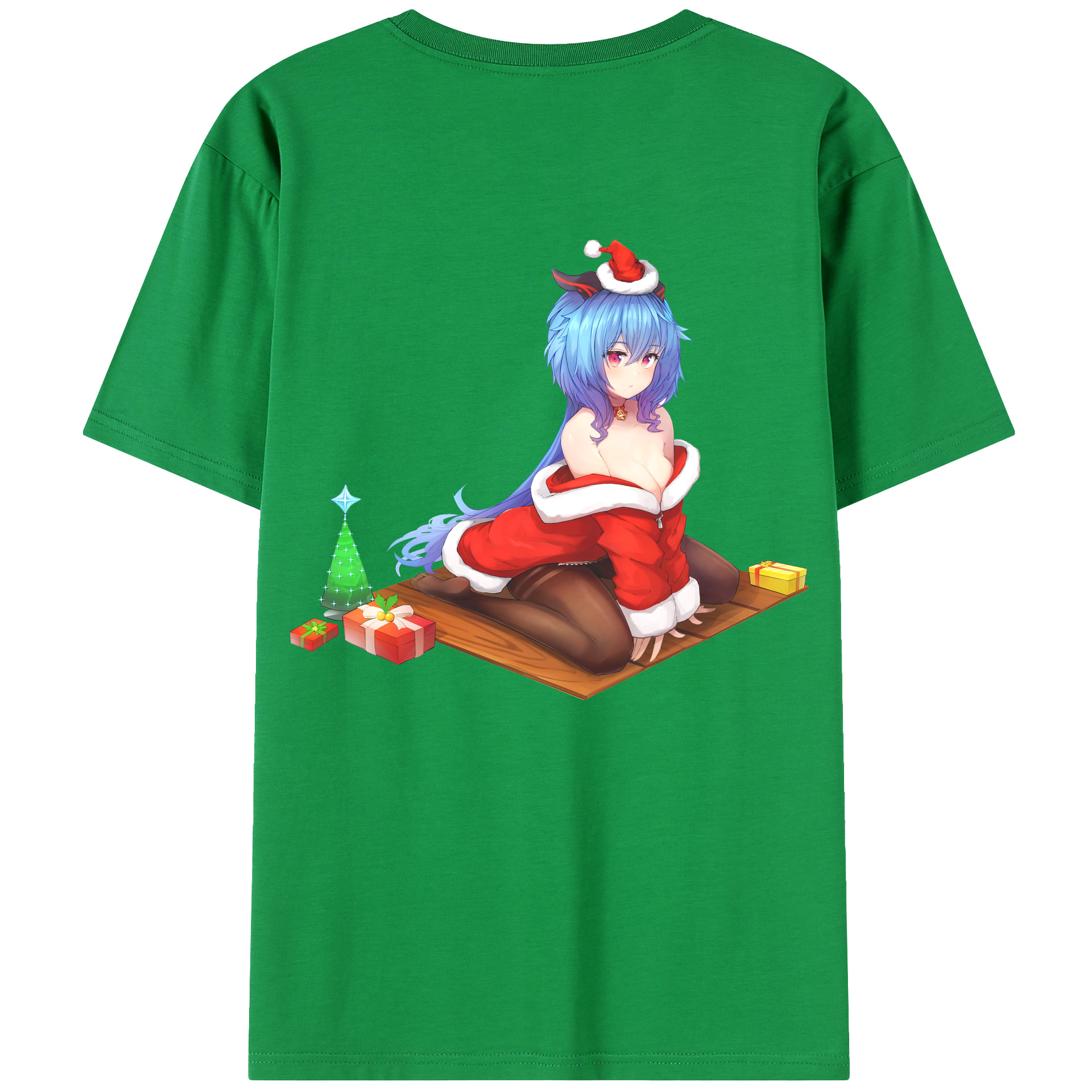 げんし神 甘雨 かんう genshin Ganyu 綿100％半袖Tシャツ（背面プリント）