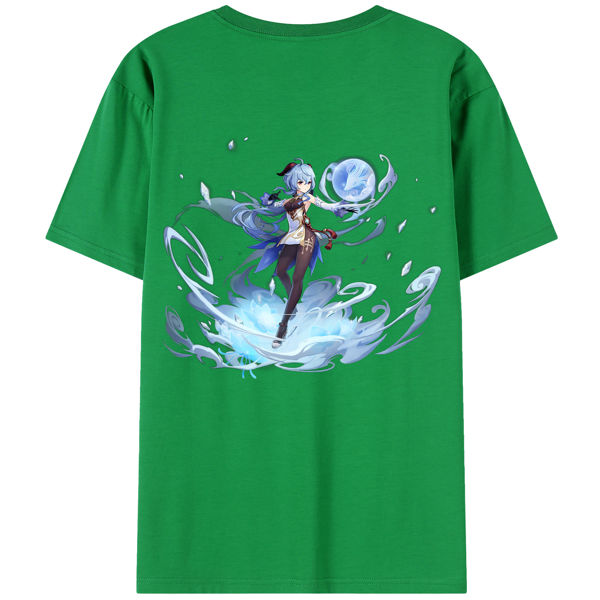 げんし神 甘雨 かんう genshin Ganyu 綿100％半袖Tシャツ（背面プリント）