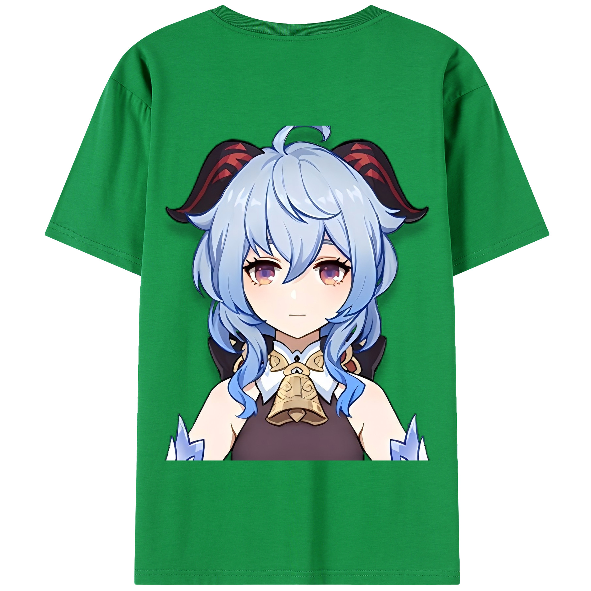 げんし神 甘雨 かんう genshin Ganyu 綿100％半袖Tシャツ（背面プリント）