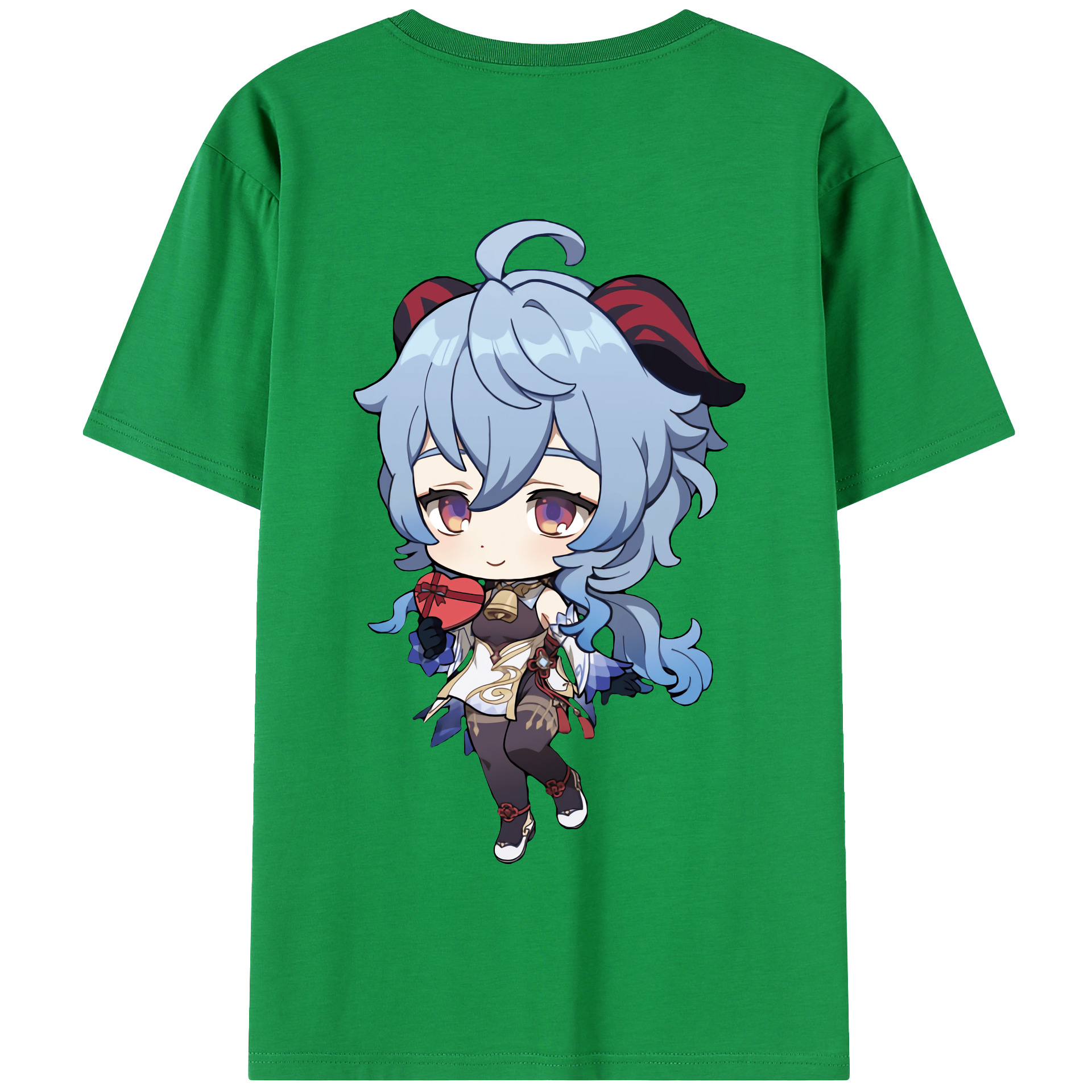 げんし神 甘雨 かんう genshin Ganyu 綿100％半袖Tシャツ（背面プリント）