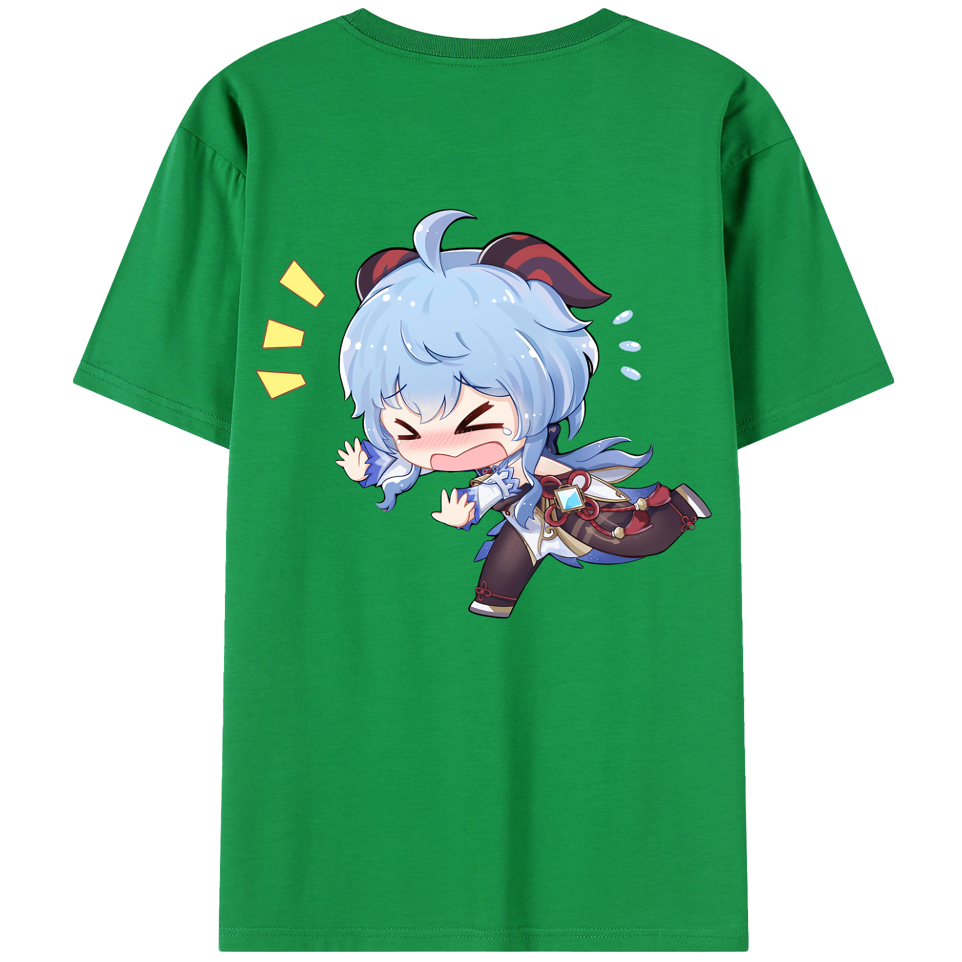 げんし神 甘雨 かんう genshin Ganyu 綿100％半袖Tシャツ（背面プリント）