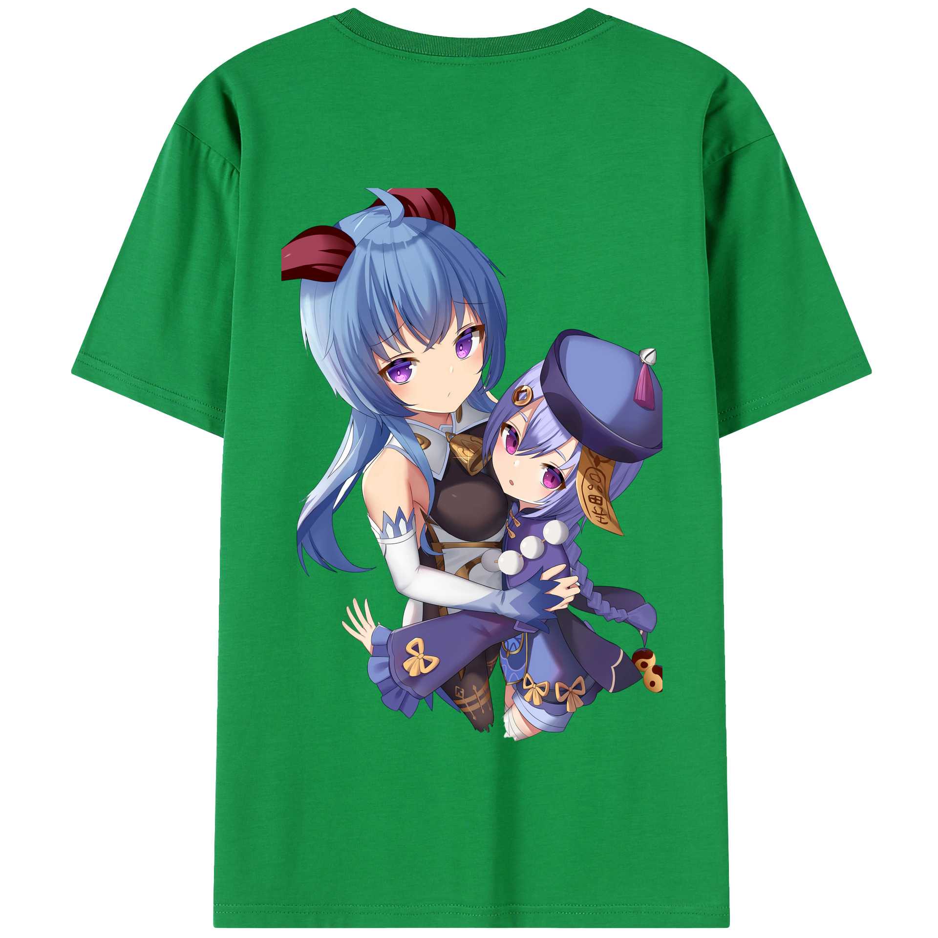 げんし神 甘雨 かんう genshin Ganyu 綿100％半袖Tシャツ（背面プリント）