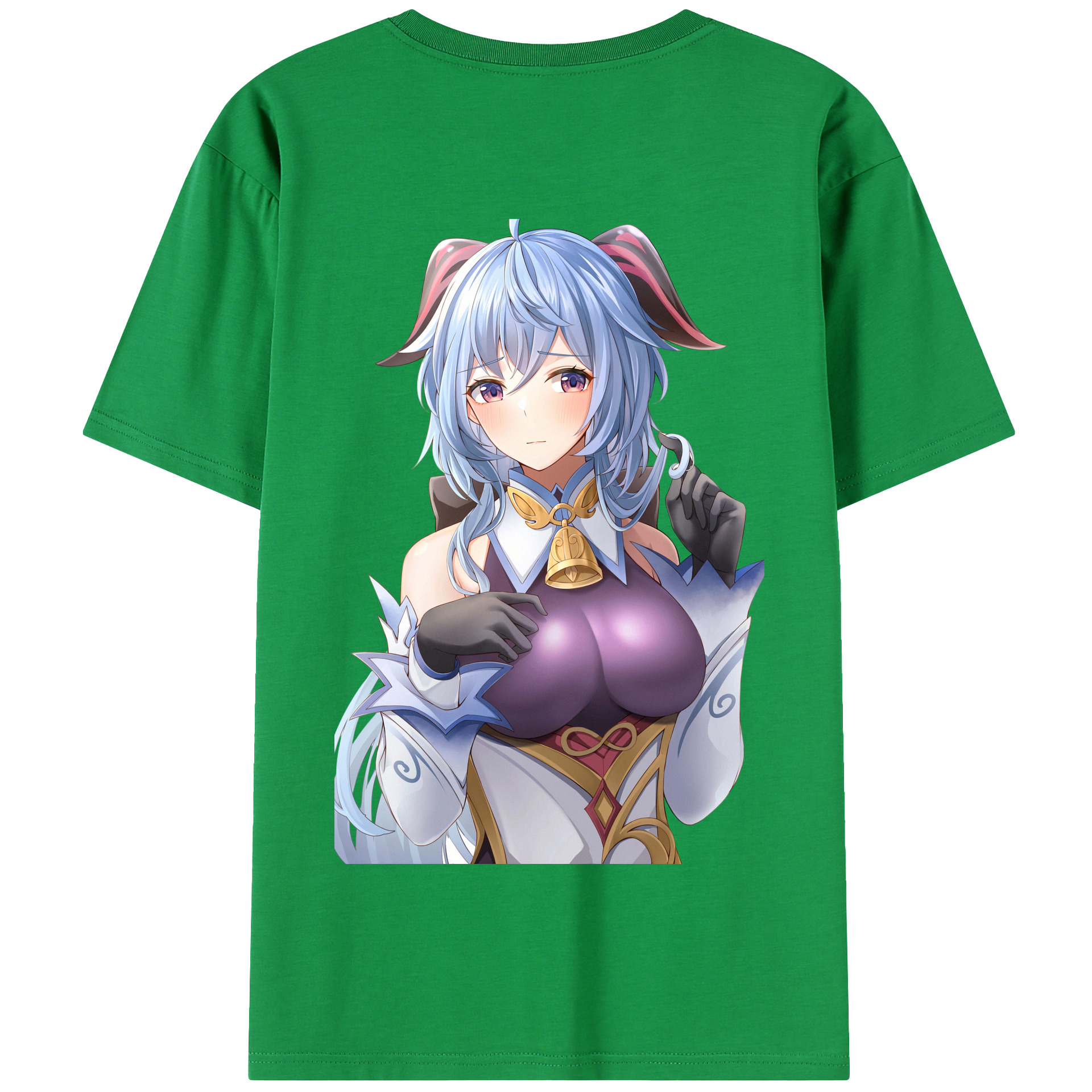 げんし神 甘雨 かんう genshin Ganyu 綿100％半袖Tシャツ（背面プリント）