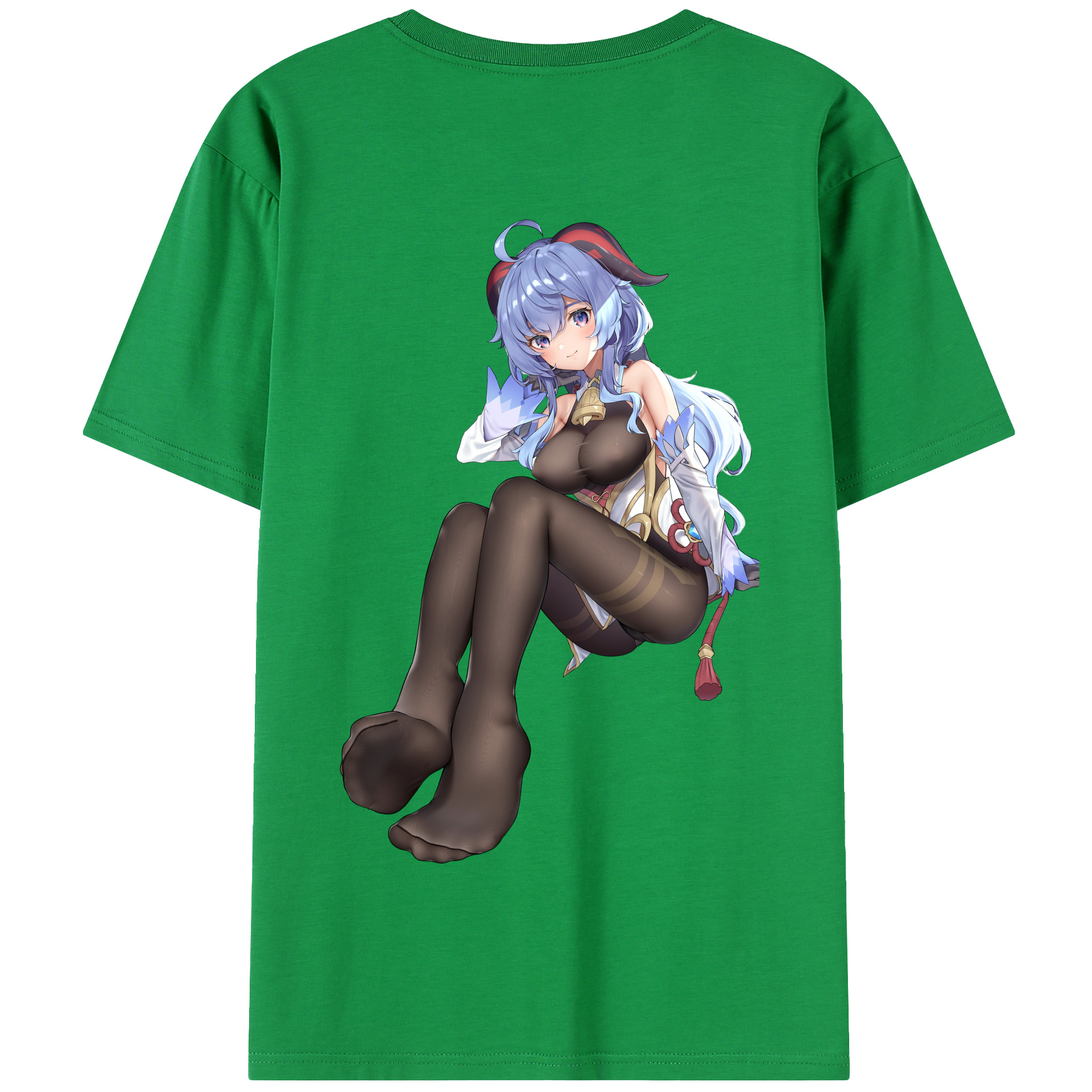 げんし神 甘雨 かんう genshin Ganyu 綿100％半袖Tシャツ（背面プリント）