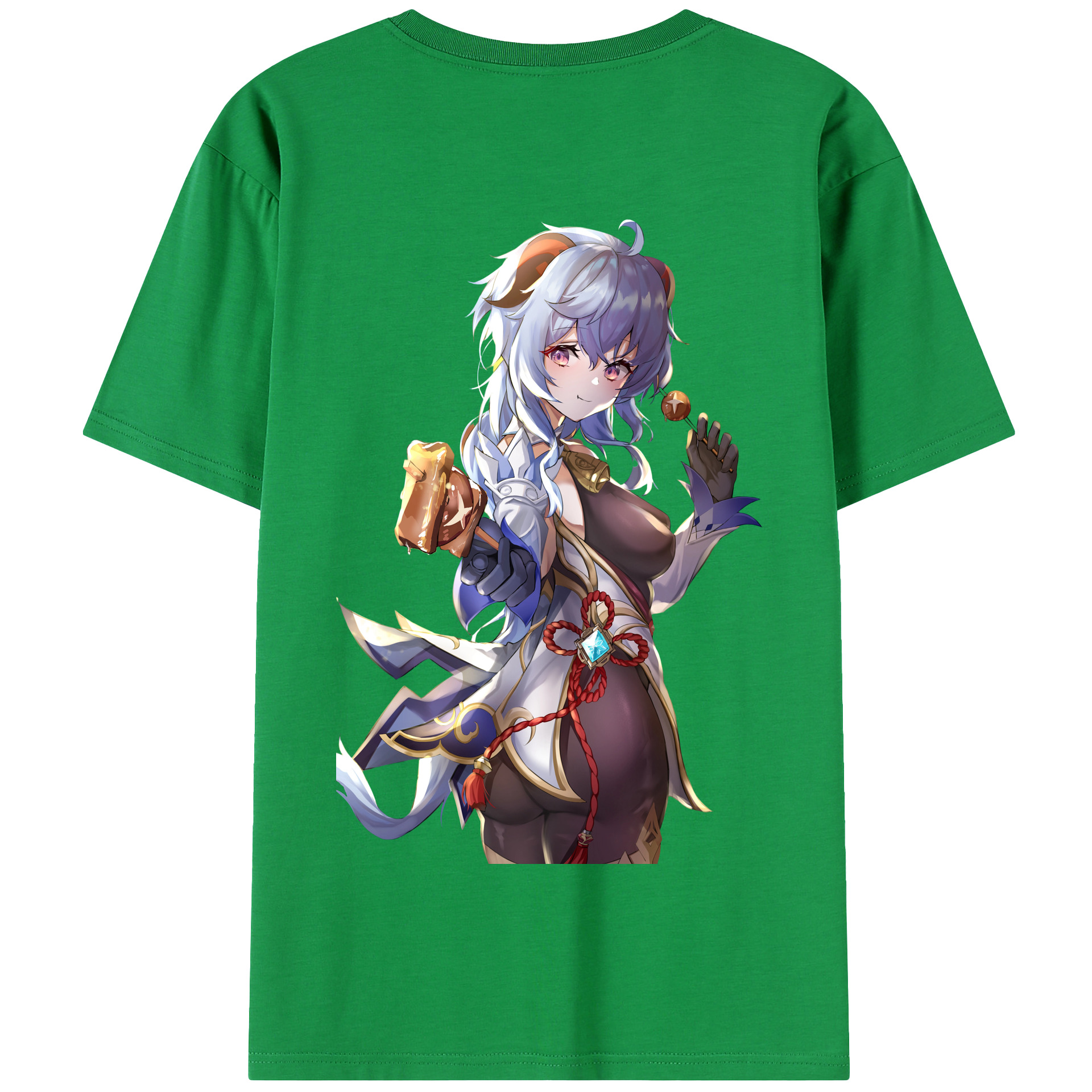 げんし神 甘雨 かんう genshin Ganyu 綿100％半袖Tシャツ（背面プリント）