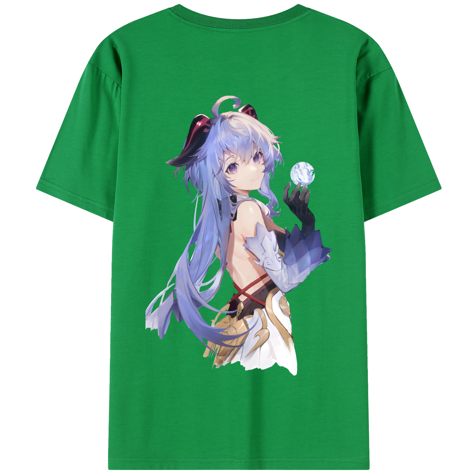 げんし神 甘雨 かんう genshin Ganyu 綿100％半袖Tシャツ（背面プリント）