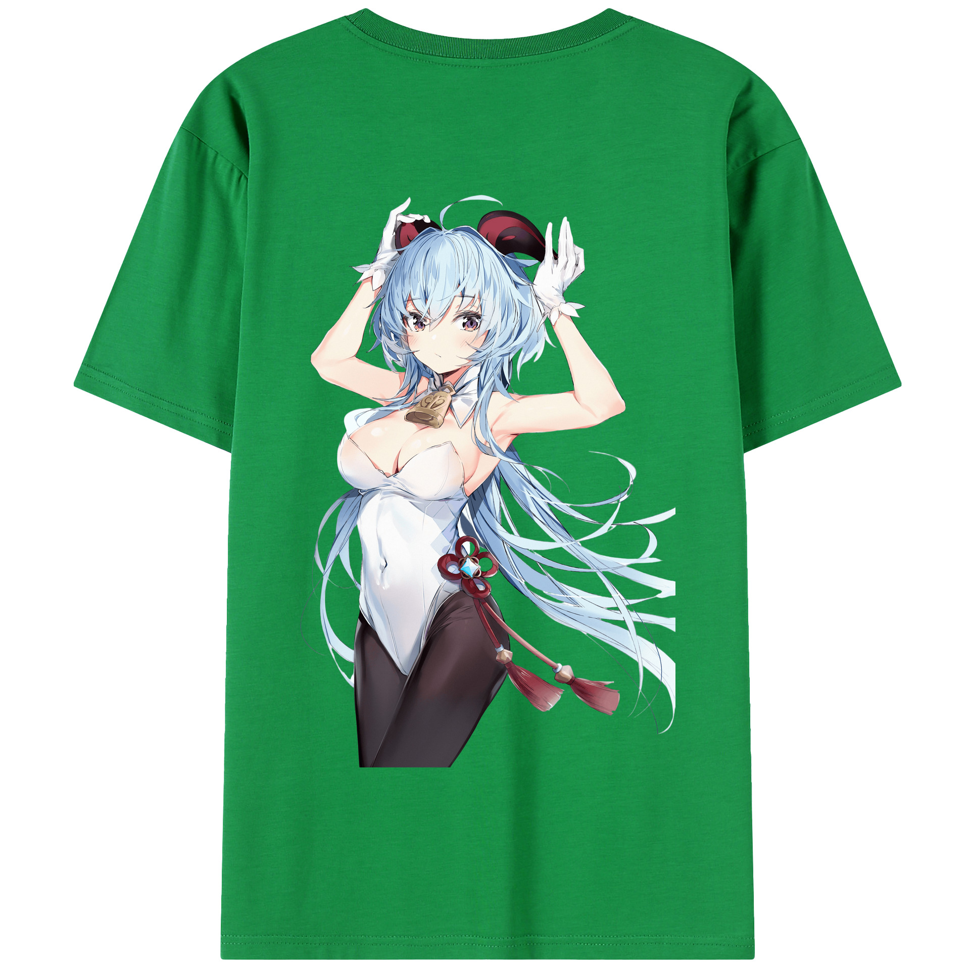 げんし神 甘雨 かんう genshin Ganyu 綿100％半袖Tシャツ（背面プリント）