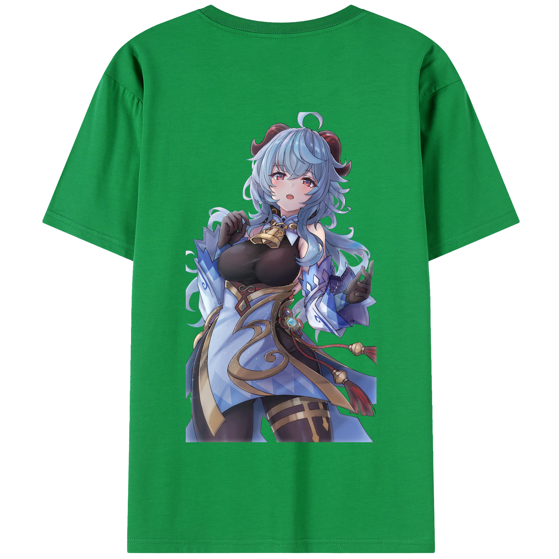 げんし神 甘雨 かんう genshin Ganyu 綿100％半袖Tシャツ（背面プリント）