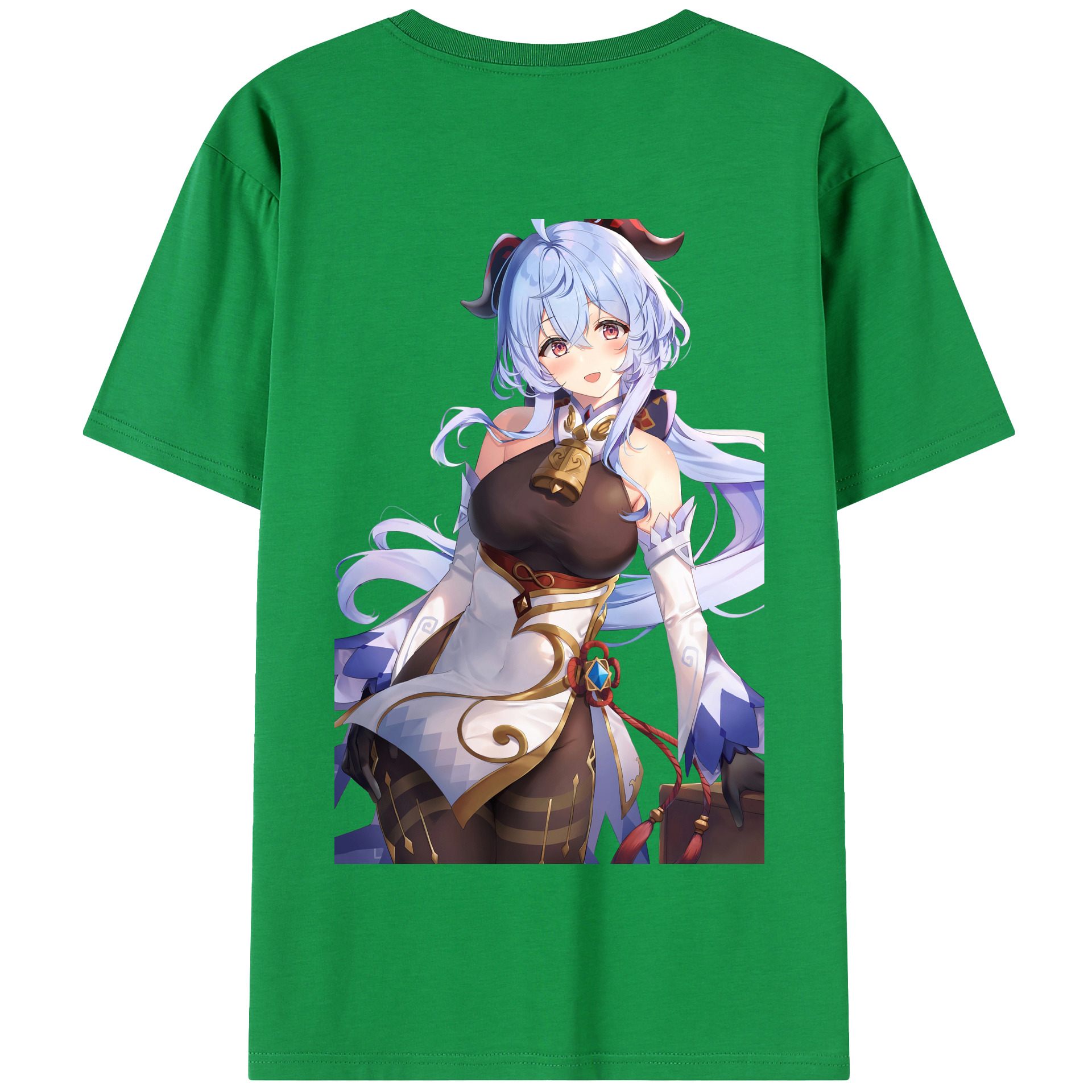 げんし神 甘雨 かんう genshin Ganyu 綿100％半袖Tシャツ（背面プリント）