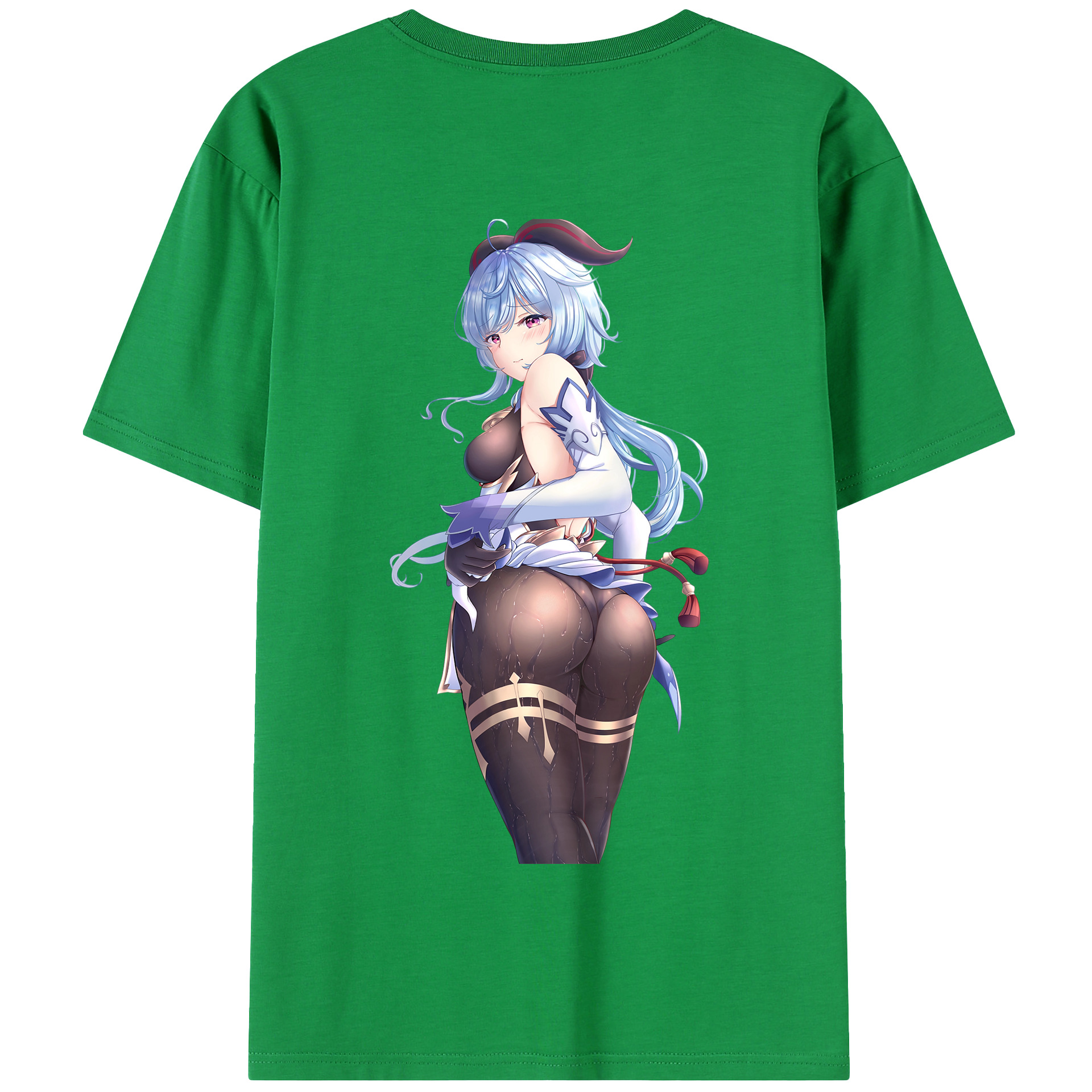 げんし神 甘雨 かんう genshin Ganyu 綿100％半袖Tシャツ（背面プリント）