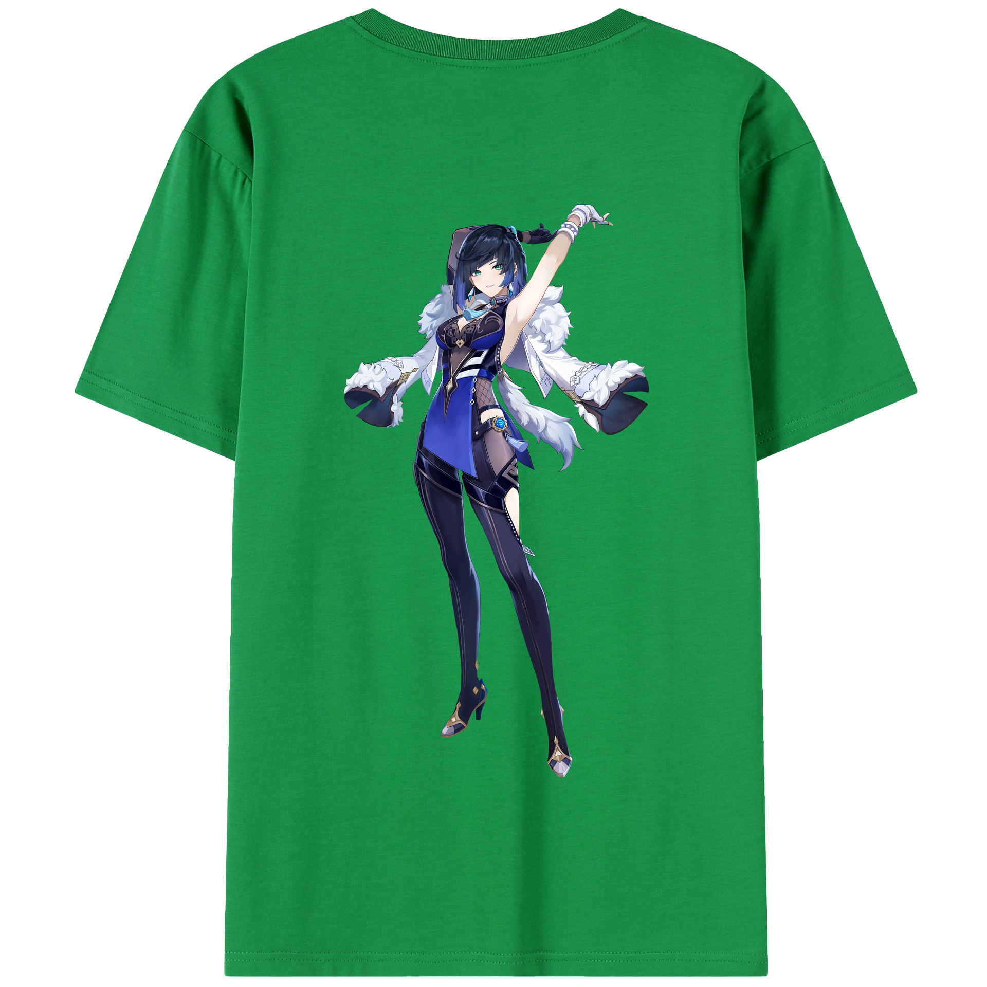 げんし神 夜兰 やらん genshin Yaran 綿100％半袖Tシャツ（背面プリント）