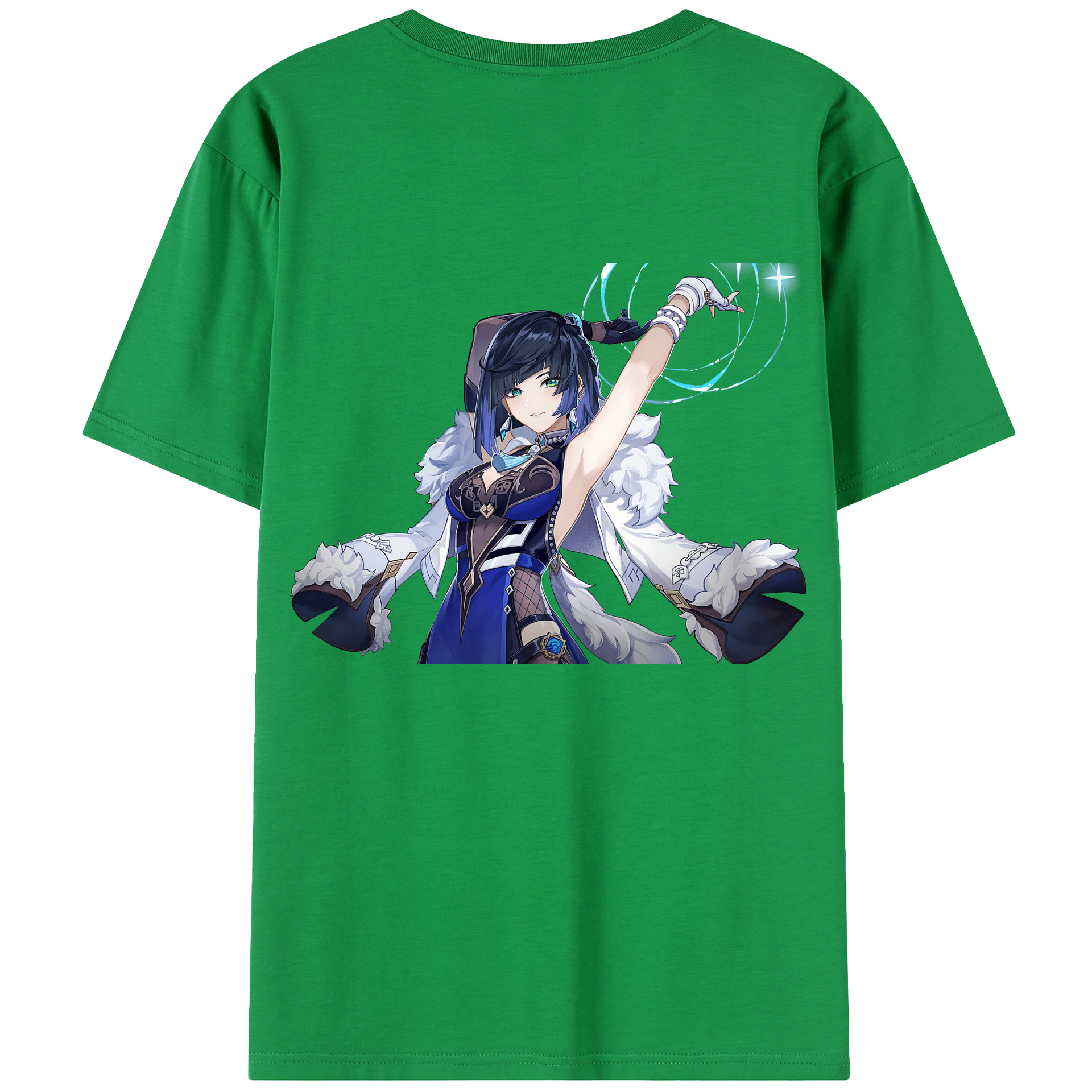 げんし神 夜兰 やらん genshin Yaran 綿100％半袖Tシャツ（背面プリント）