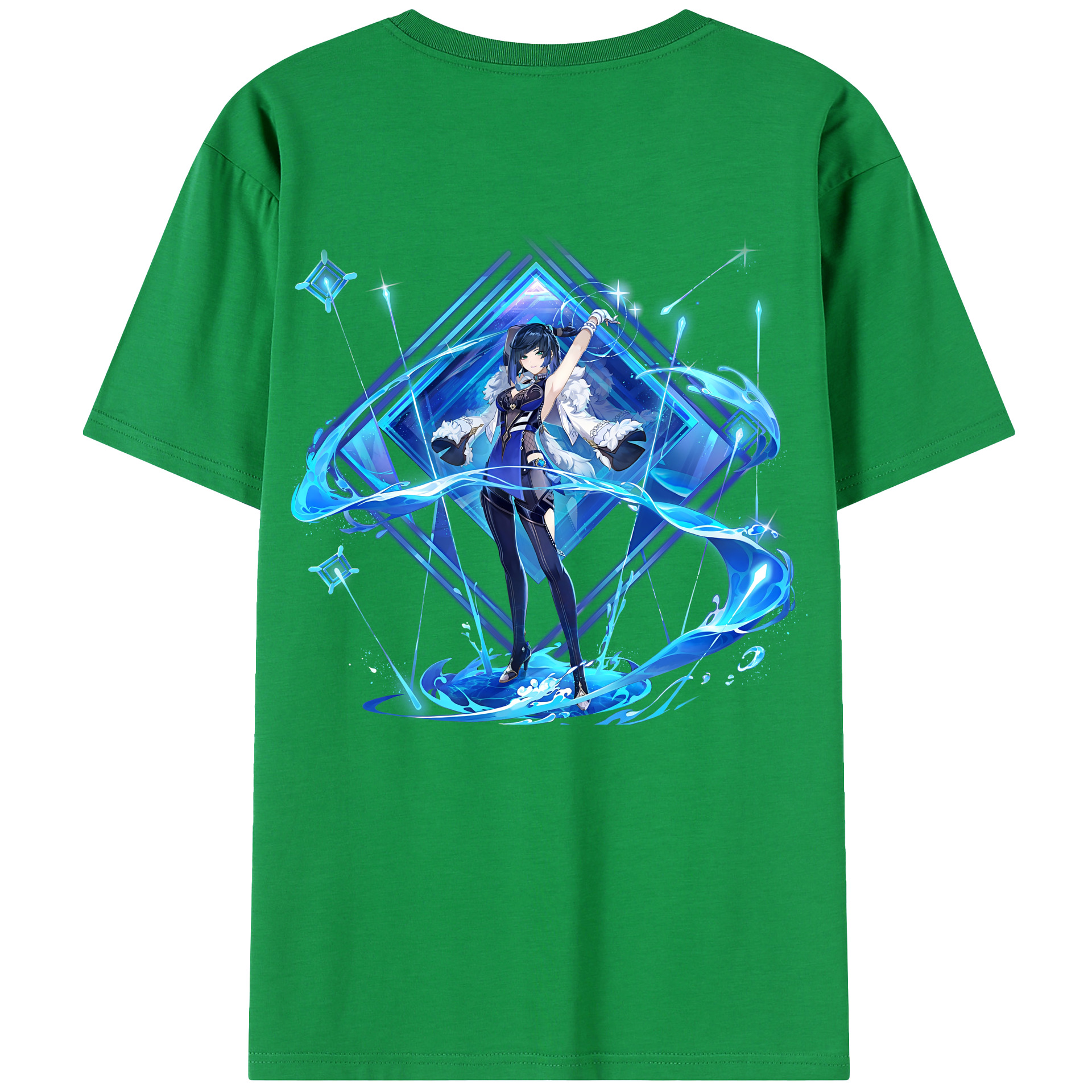 げんし神 夜兰 やらん genshin Yaran 綿100％半袖Tシャツ（背面プリント）