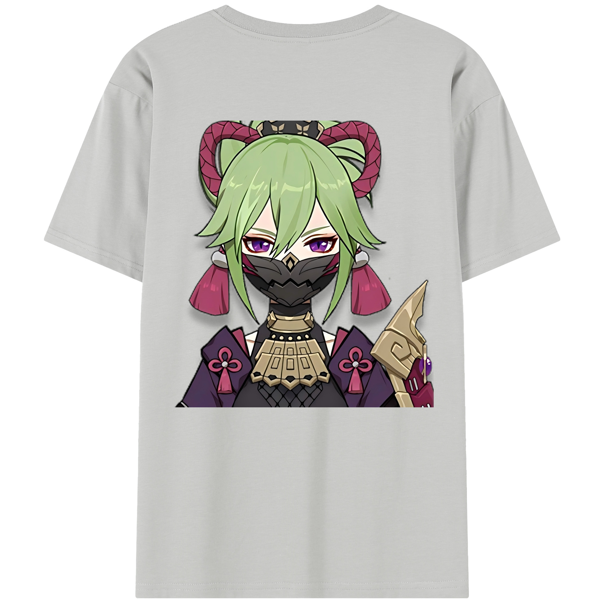 げんし神  久岐忍 くき しのぶ genshin Kuki Shinobu 綿100％半袖Tシャツ（背面プリント）