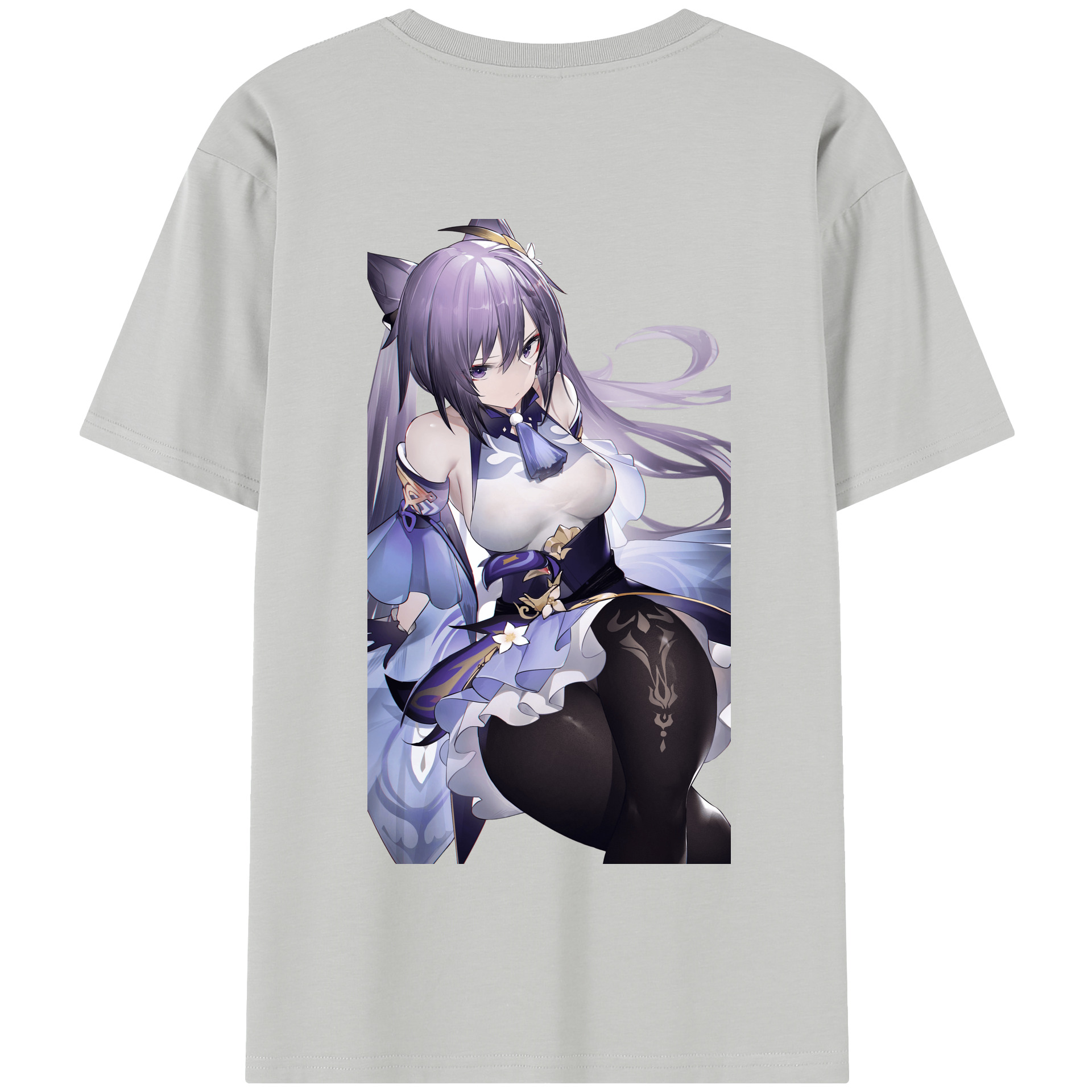 げんし神 刻晴 こくせい genshin Kokusei 綿100％半袖Tシャツ（背面プリント）