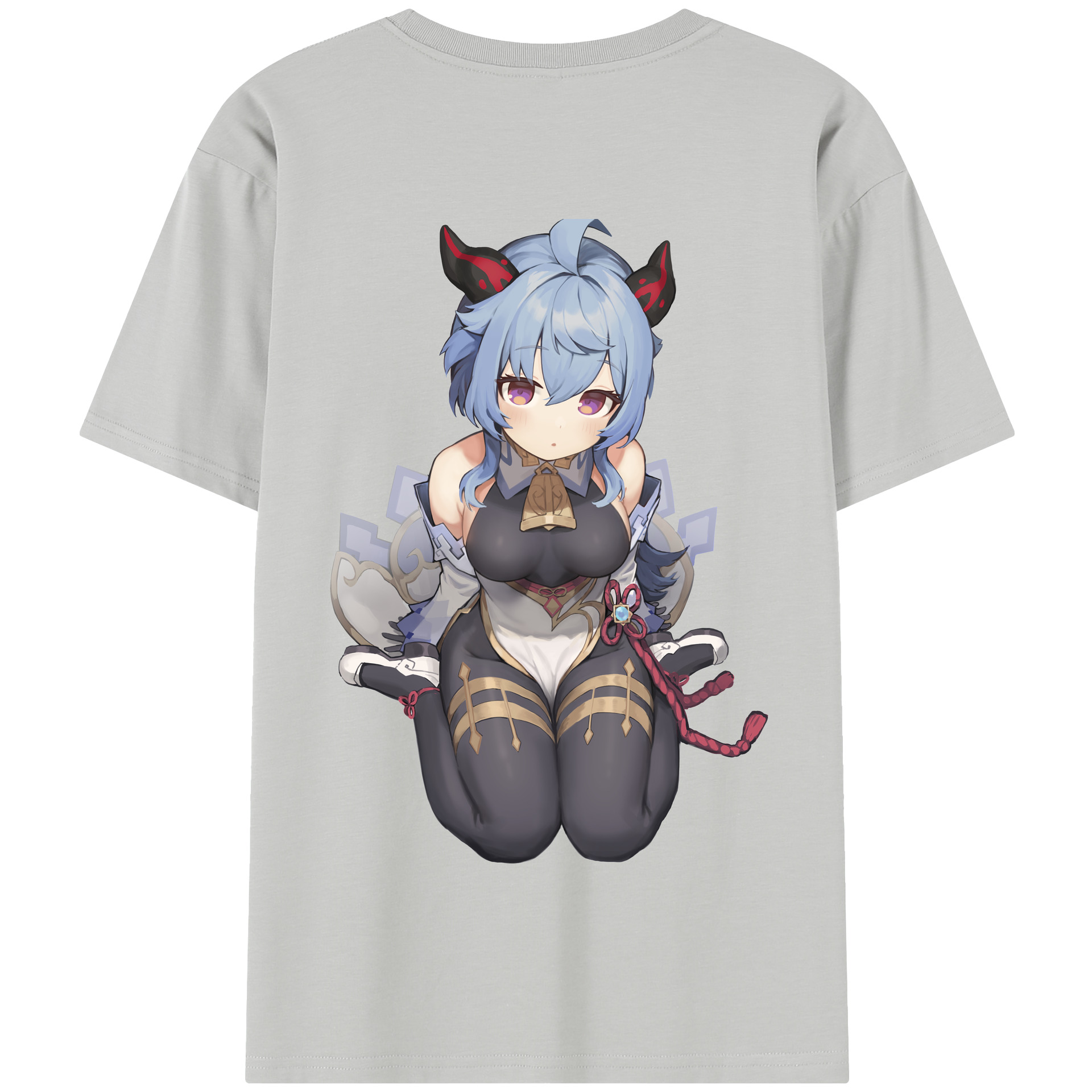 げんし神 甘雨 かんう genshin Ganyu 綿100％半袖Tシャツ（背面プリント）