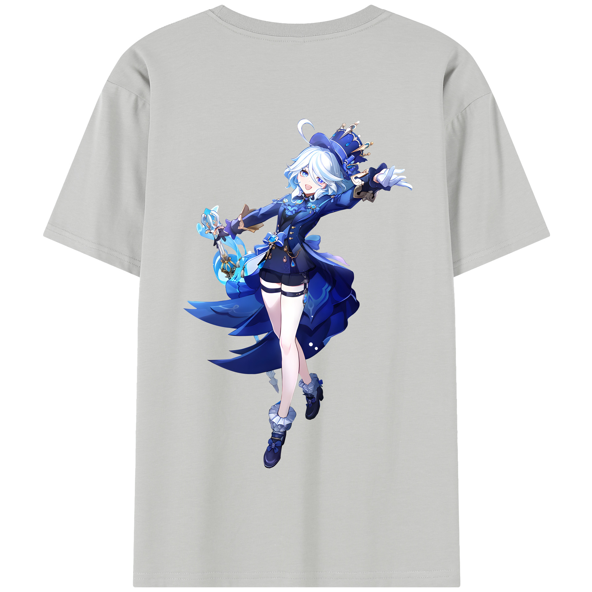 げんし神 フリーナ genshin Furina 綿100％半袖Tシャツ（背面プリント）