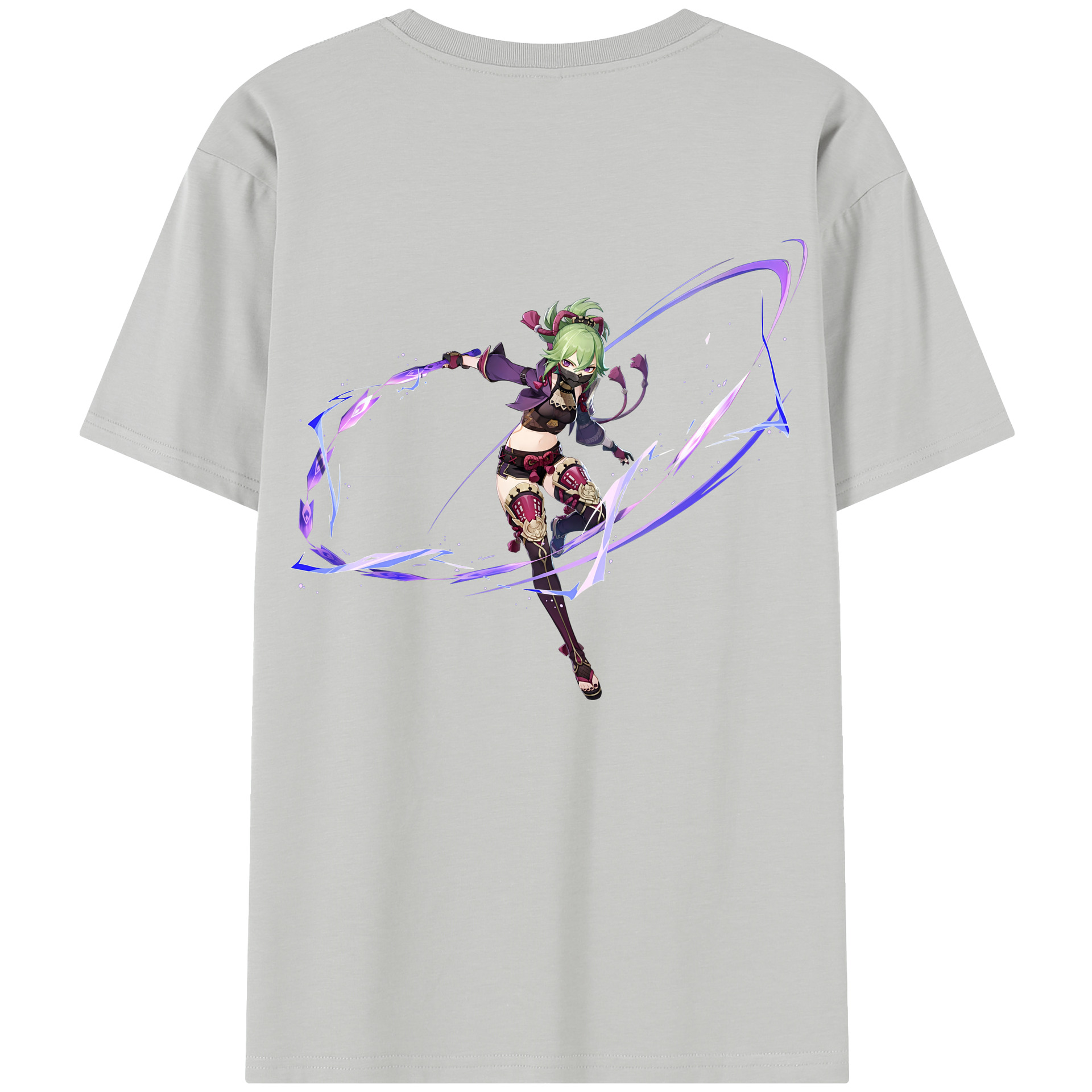 げんし神  久岐忍 くき しのぶ genshin Kuki Shinobu 綿100％半袖Tシャツ（背面プリント）
