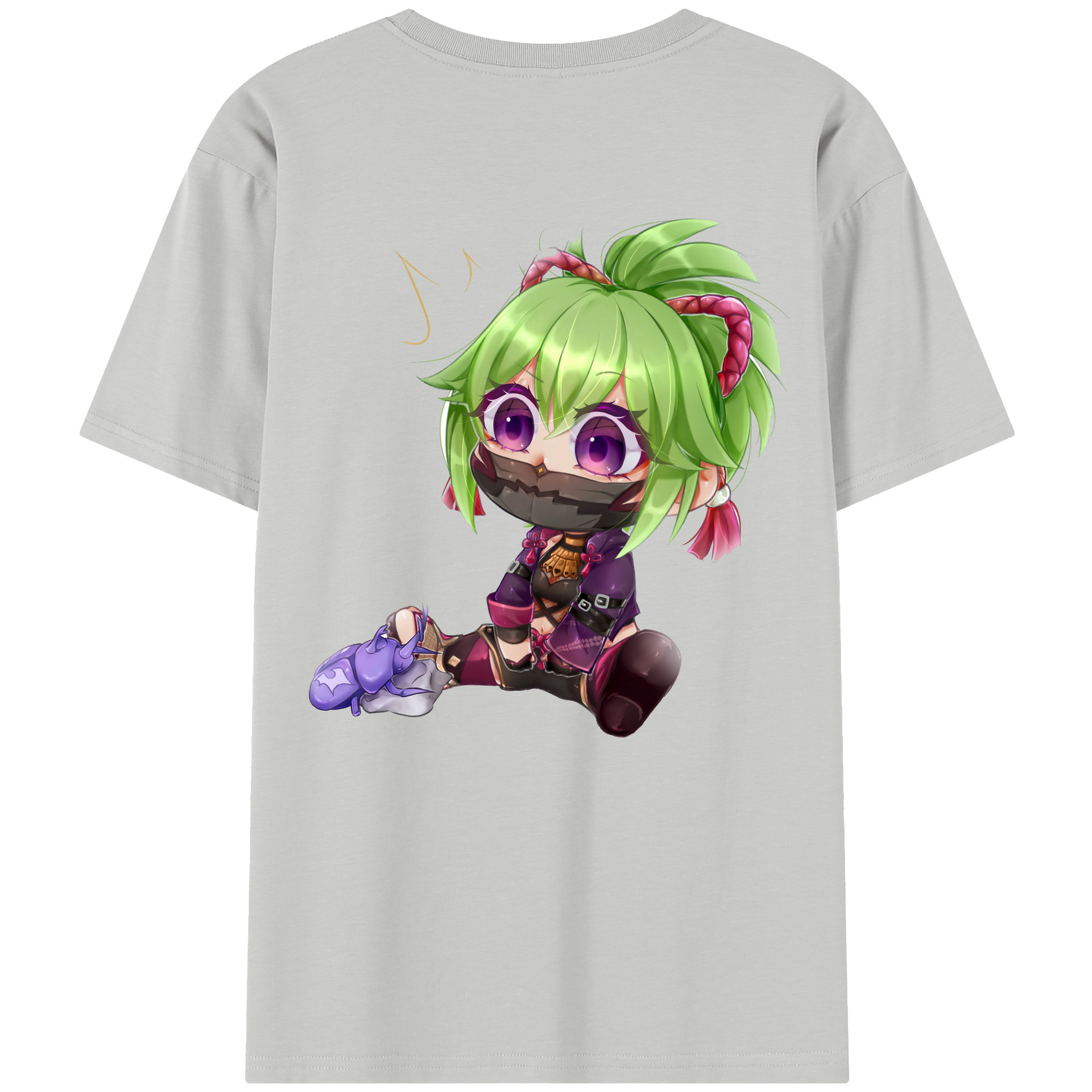 げんし神  久岐忍 くき しのぶ genshin Kuki Shinobu 綿100％半袖Tシャツ（背面プリント）