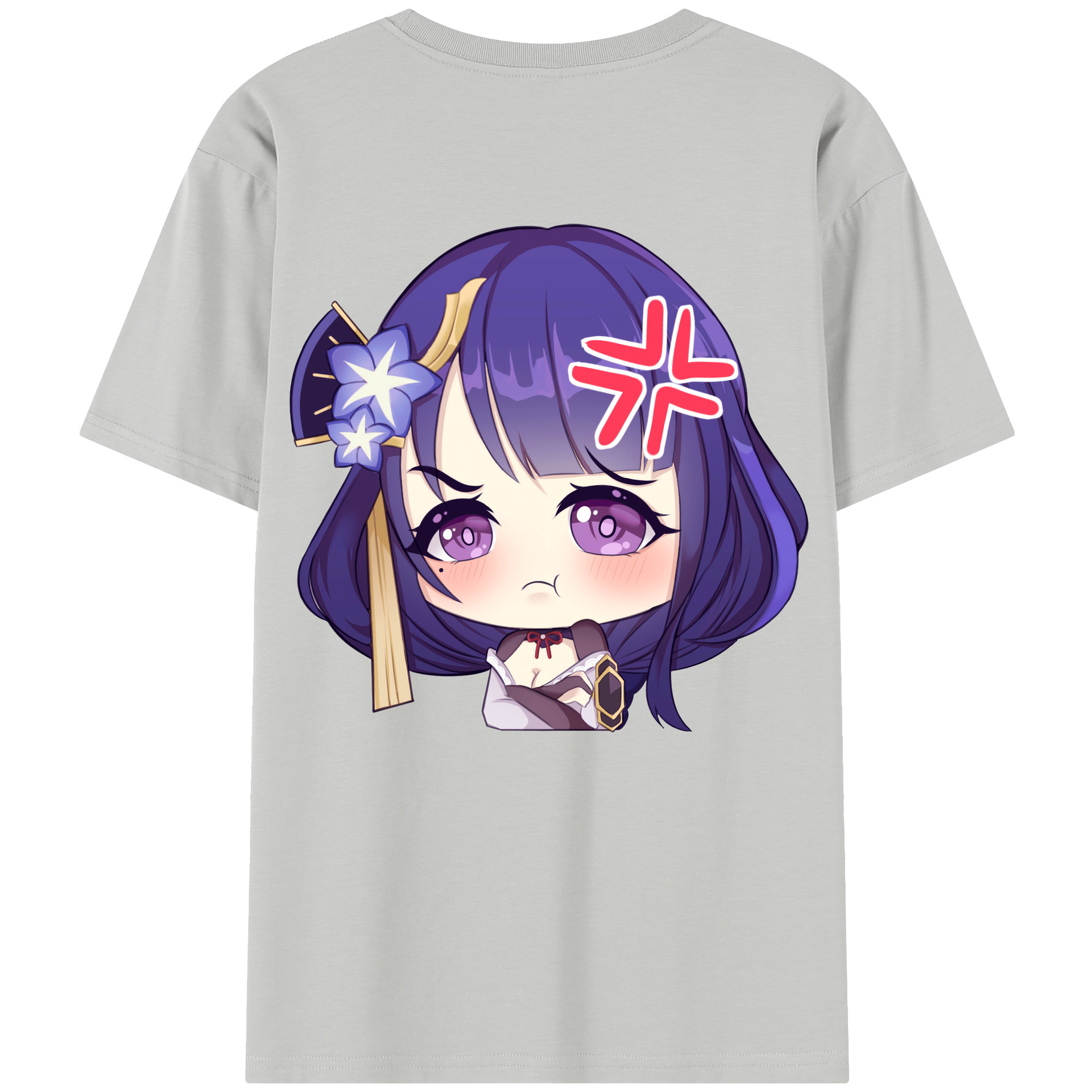 げんし神 雷電将軍 らいでんしょうぐん genshin Raiden Shogun 綿100％半袖Tシャツ（背面プリント）
