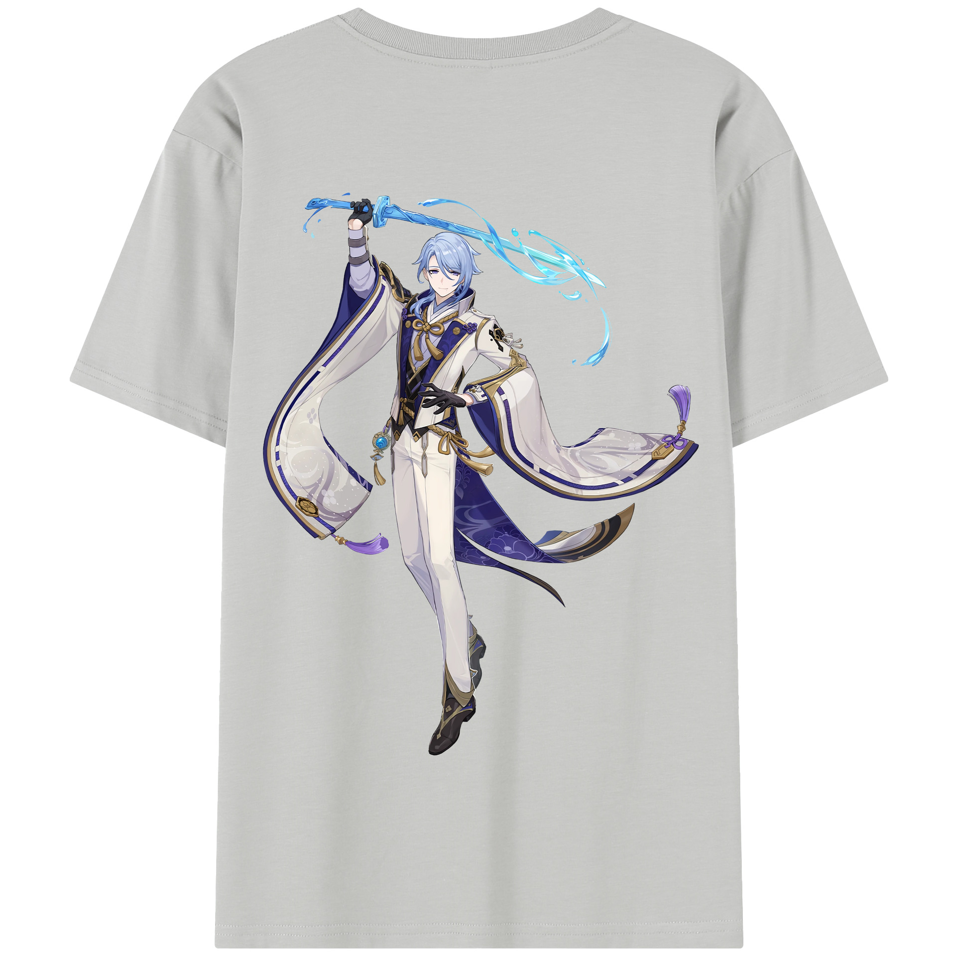 げんし神 神里綾人 かみさとあやと genshin Kamisato Ayato 綿100％半袖Tシャツ（背面プリント）