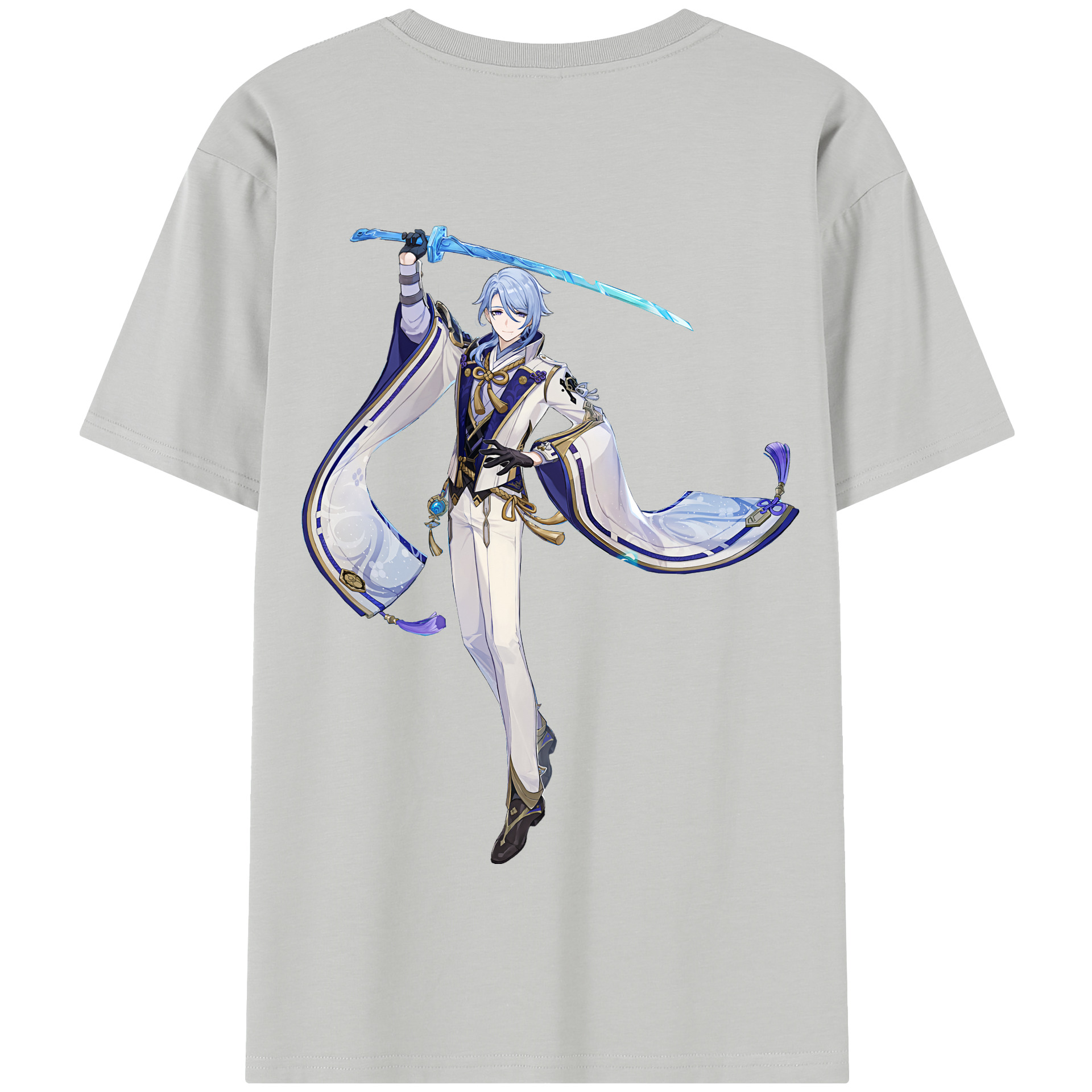 げんし神 神里綾人 かみさとあやと genshin Kamisato Ayato 綿100％半袖Tシャツ（背面プリント）