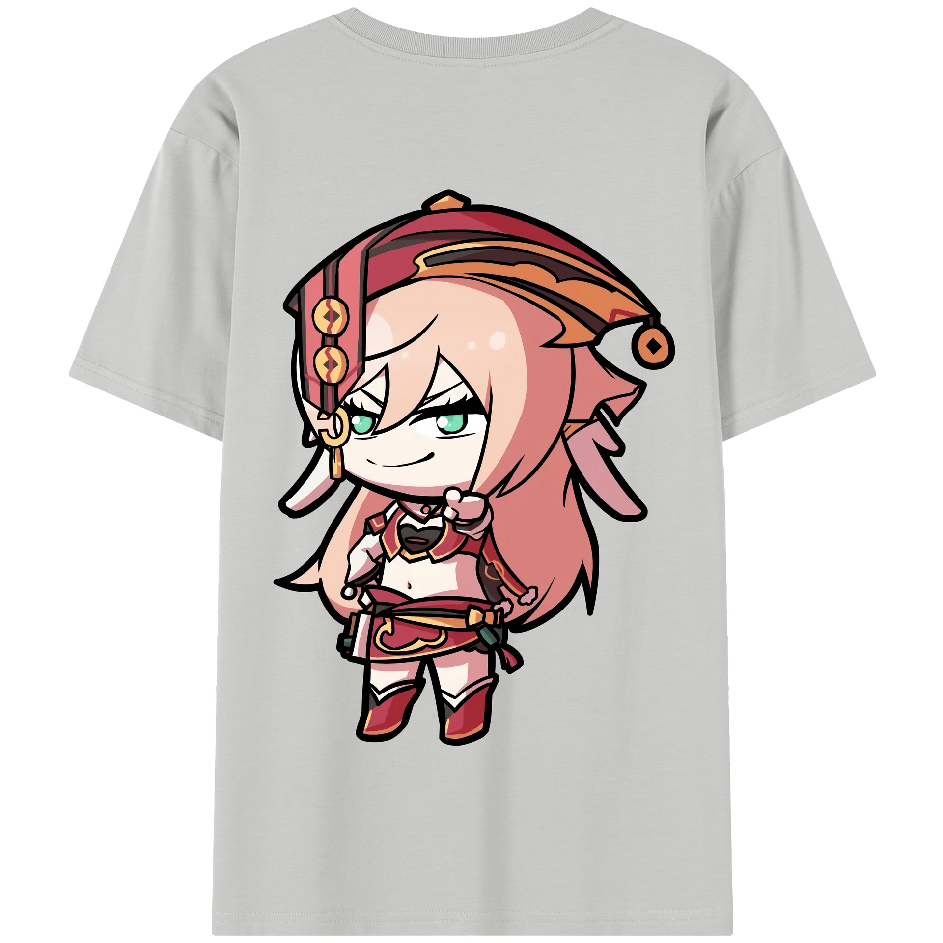 げんし神 ヤンフェイ genshin Yanfei 綿100％半袖Tシャツ（背面プリント）