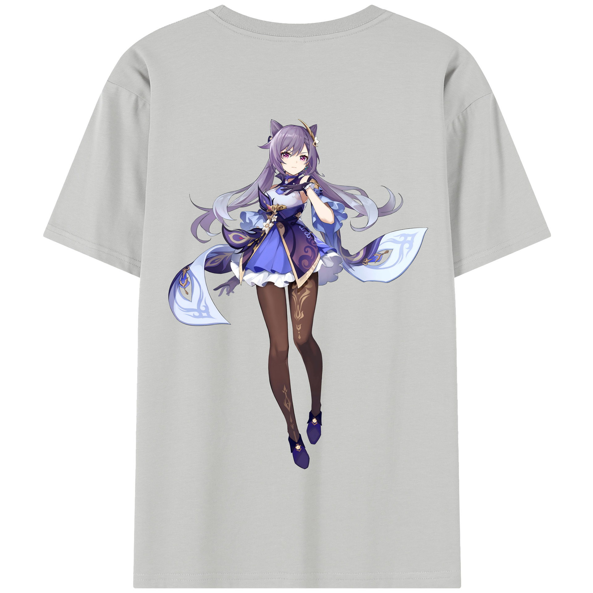 げんし神 刻晴 こくせい genshin Kokusei 綿100％半袖Tシャツ（背面プリント）