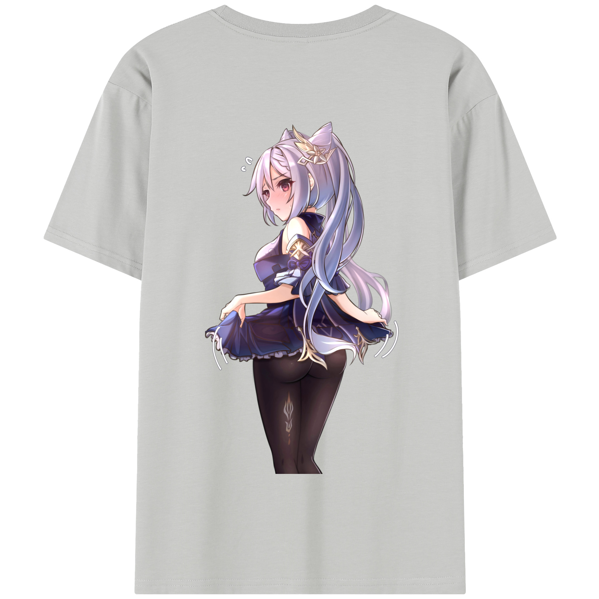 げんし神 刻晴 こくせい genshin Kokusei 綿100％半袖Tシャツ（背面プリント）