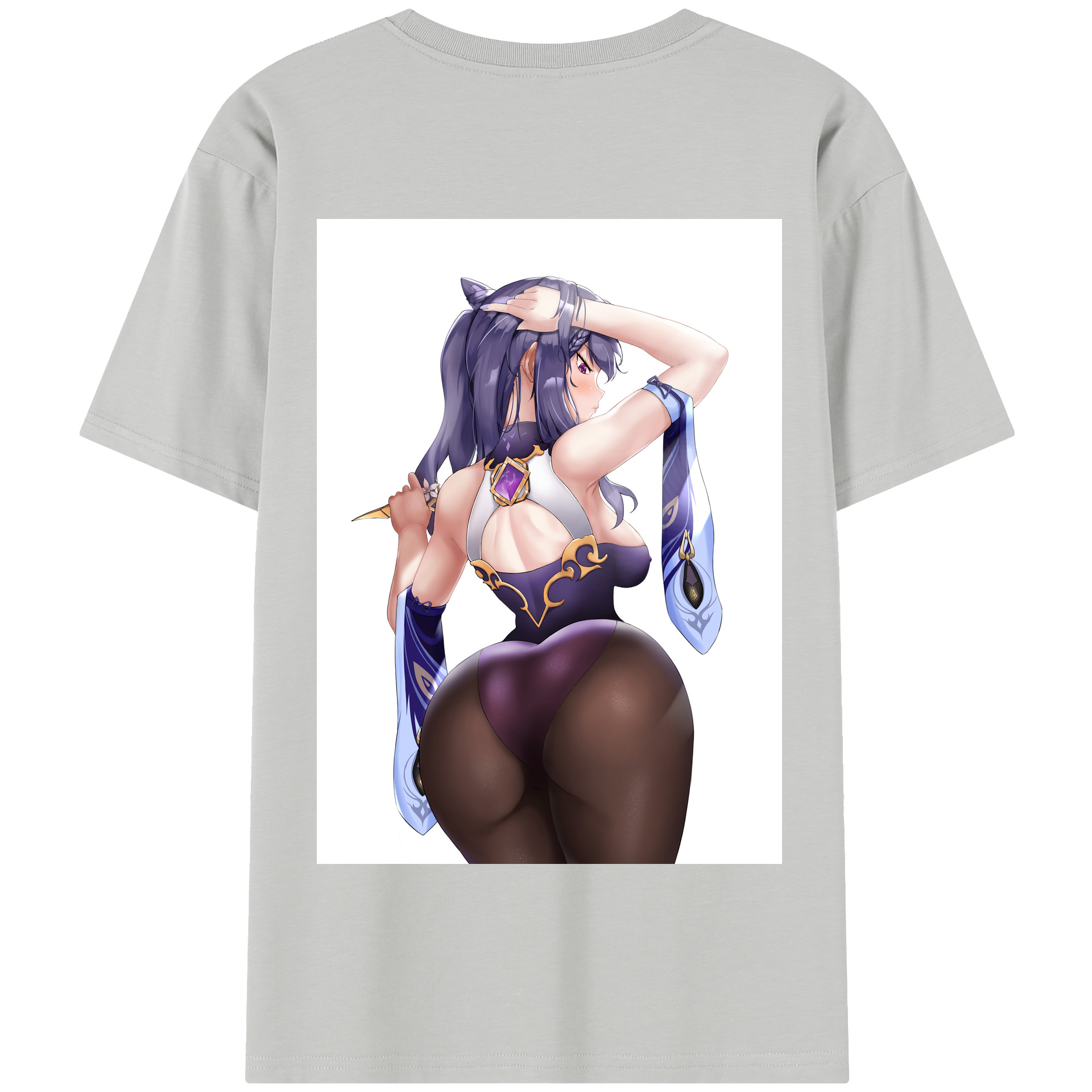 げんし神 刻晴 こくせい genshin Kokusei 綿100％半袖Tシャツ（背面プリント）