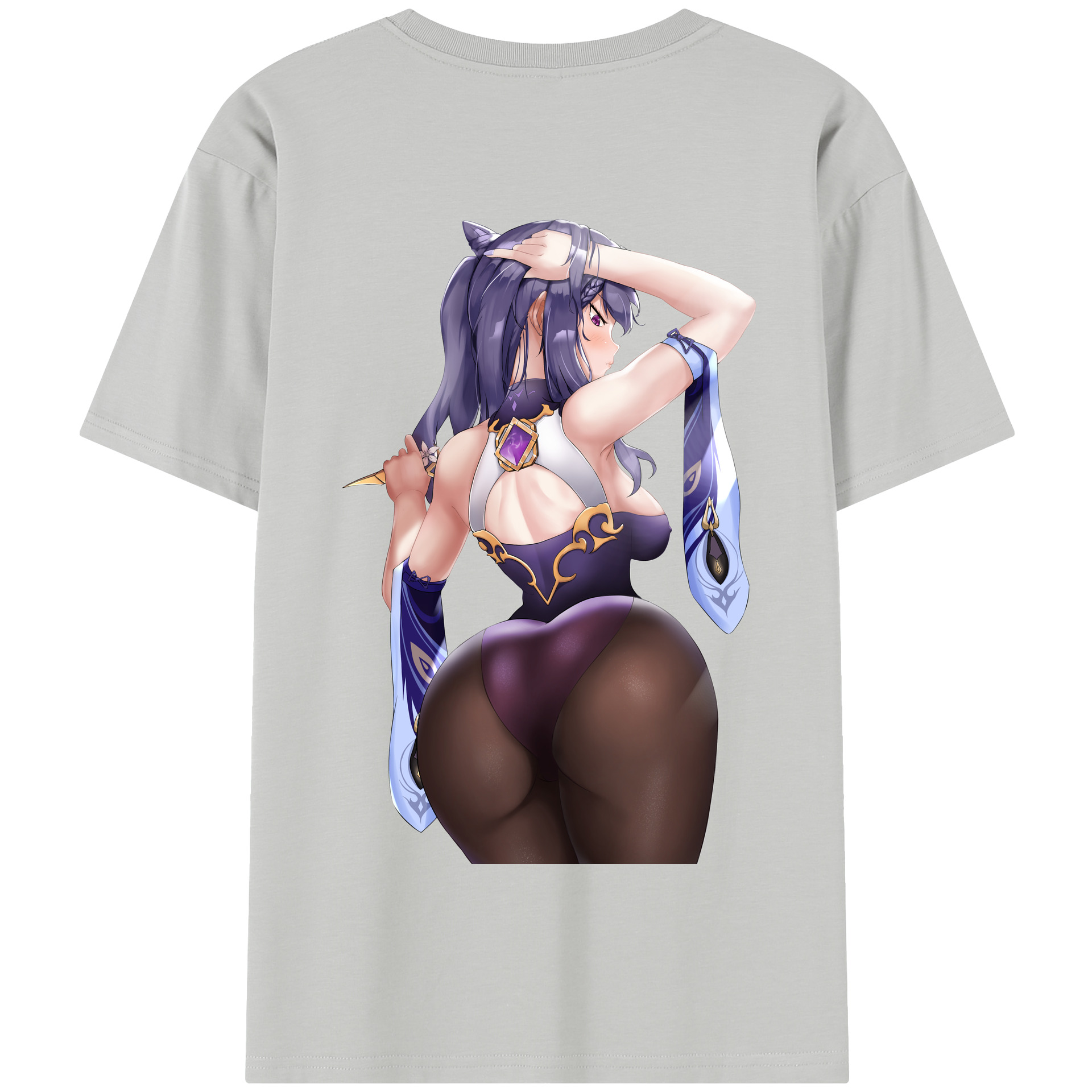 げんし神 刻晴 こくせい genshin Kokusei 綿100％半袖Tシャツ（背面プリント）