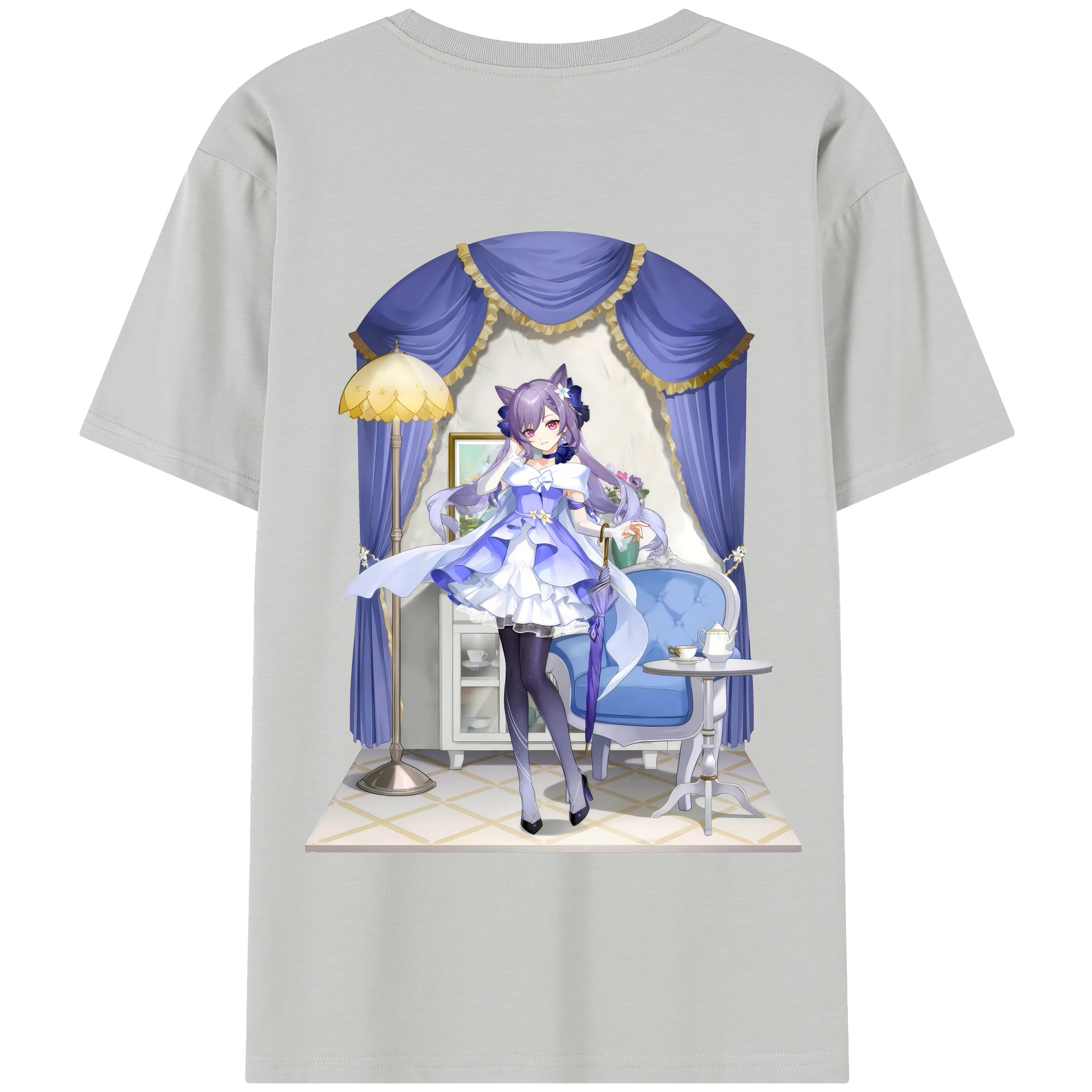 げんし神 刻晴 こくせい genshin Kokusei 綿100％半袖Tシャツ（背面プリント）