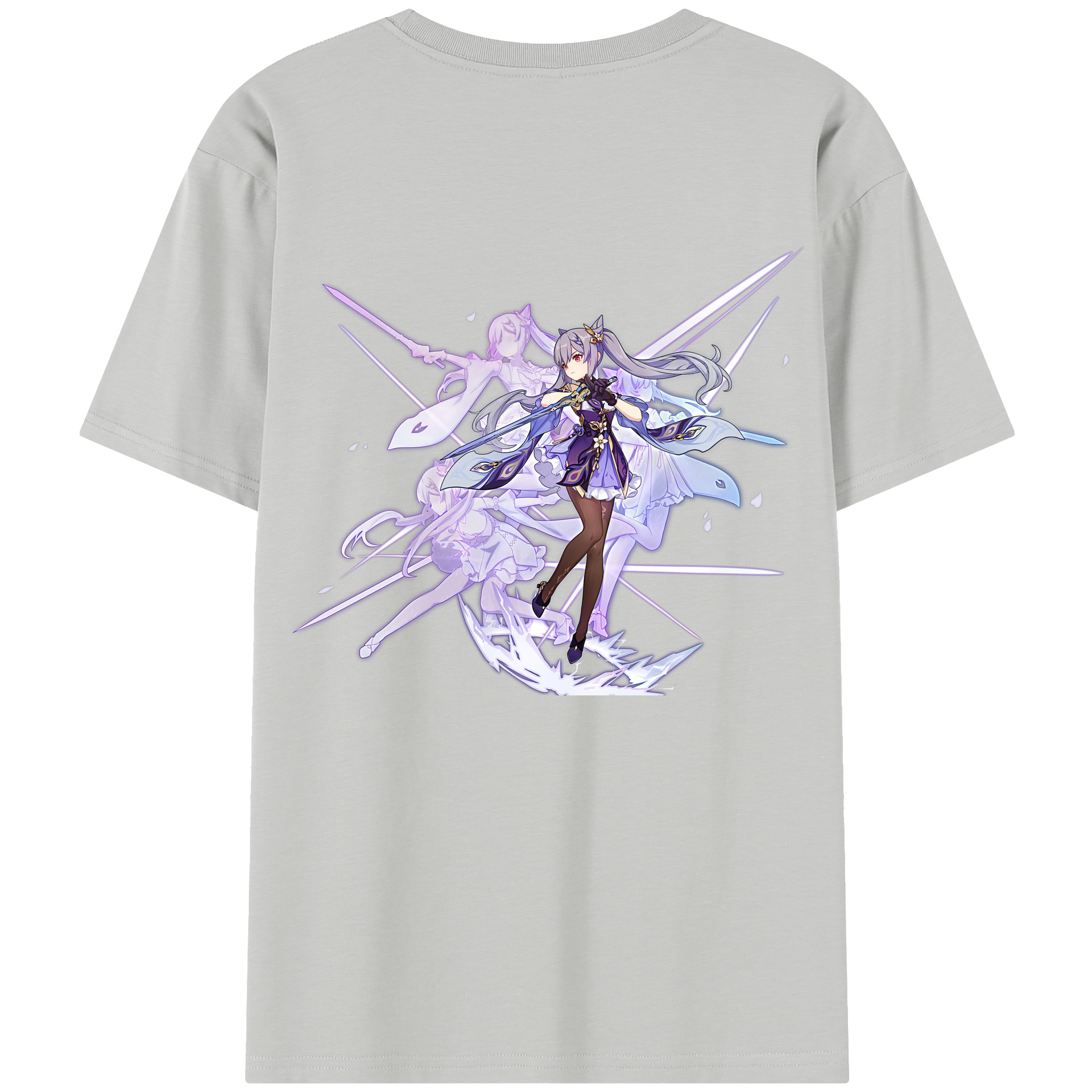 げんし神 刻晴 こくせい genshin Kokusei 綿100％半袖Tシャツ（背面プリント）