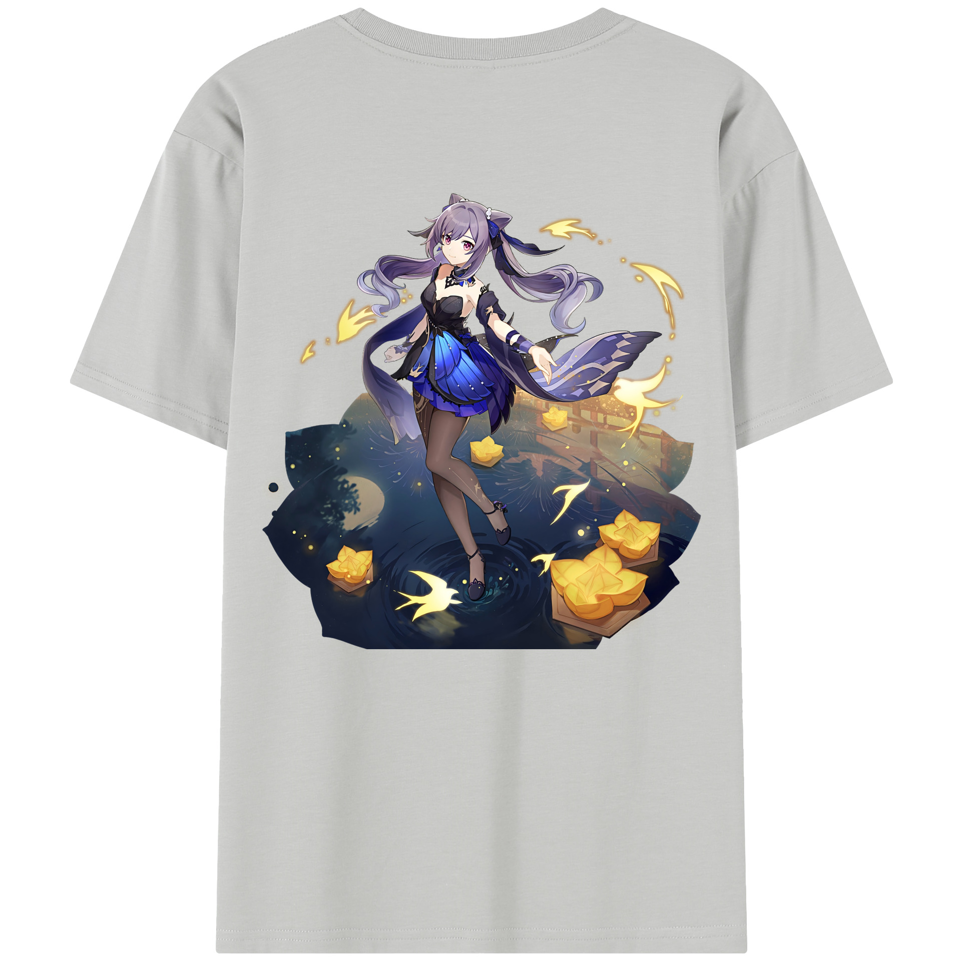 げんし神 刻晴 こくせい genshin Kokusei 綿100％半袖Tシャツ（背面プリント）