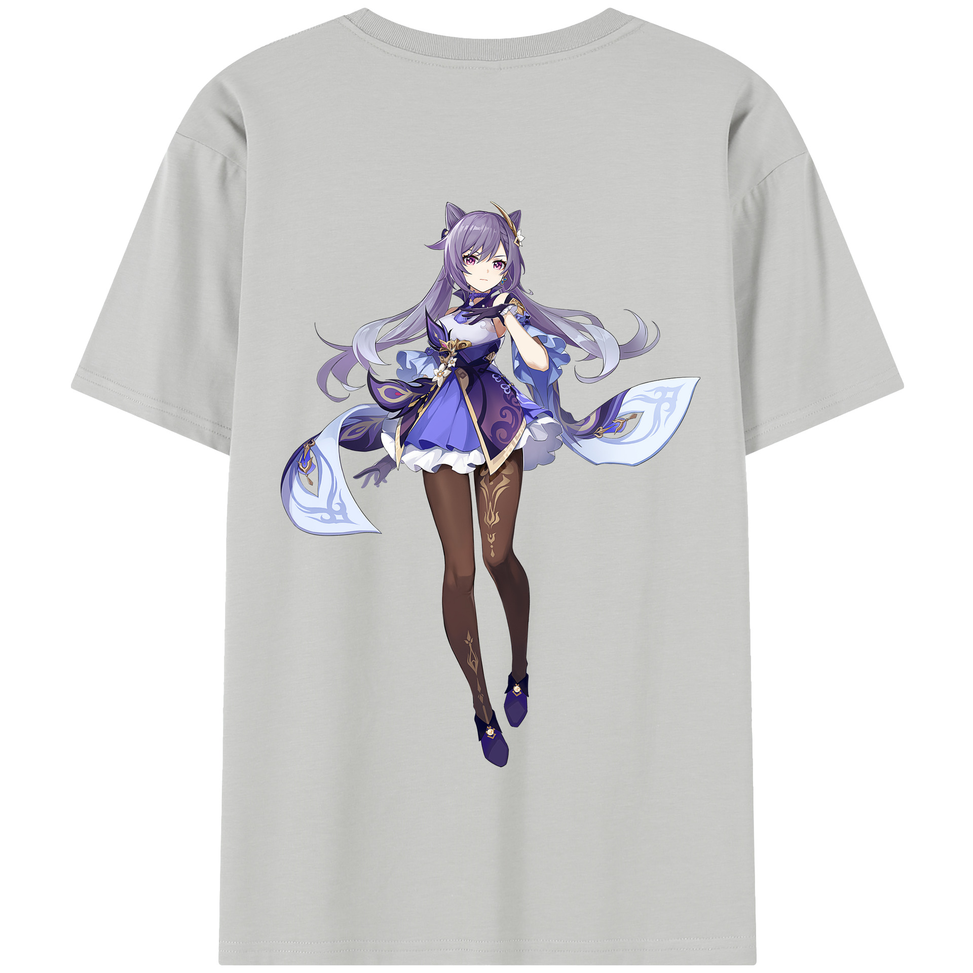 げんし神 刻晴 こくせい genshin Kokusei 綿100％半袖Tシャツ（背面プリント）