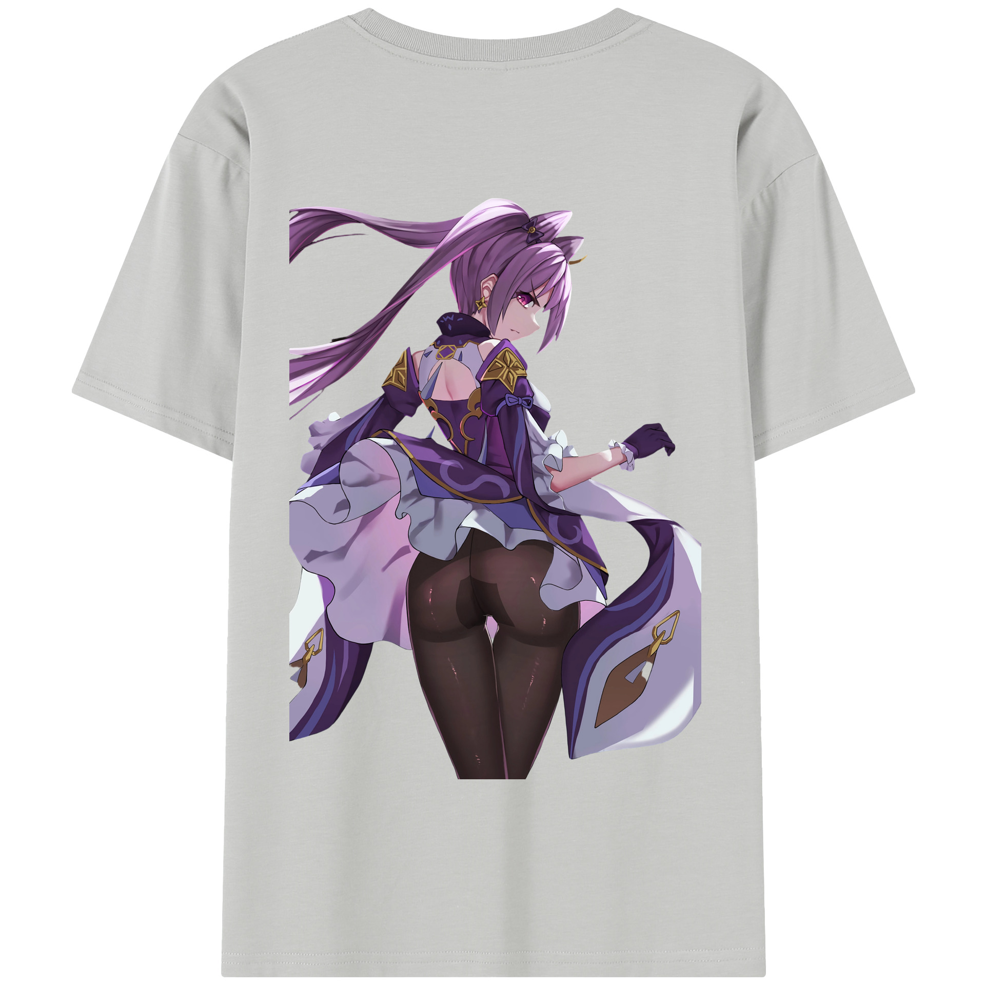 げんし神 刻晴 こくせい genshin Kokusei 綿100％半袖Tシャツ（背面プリント）