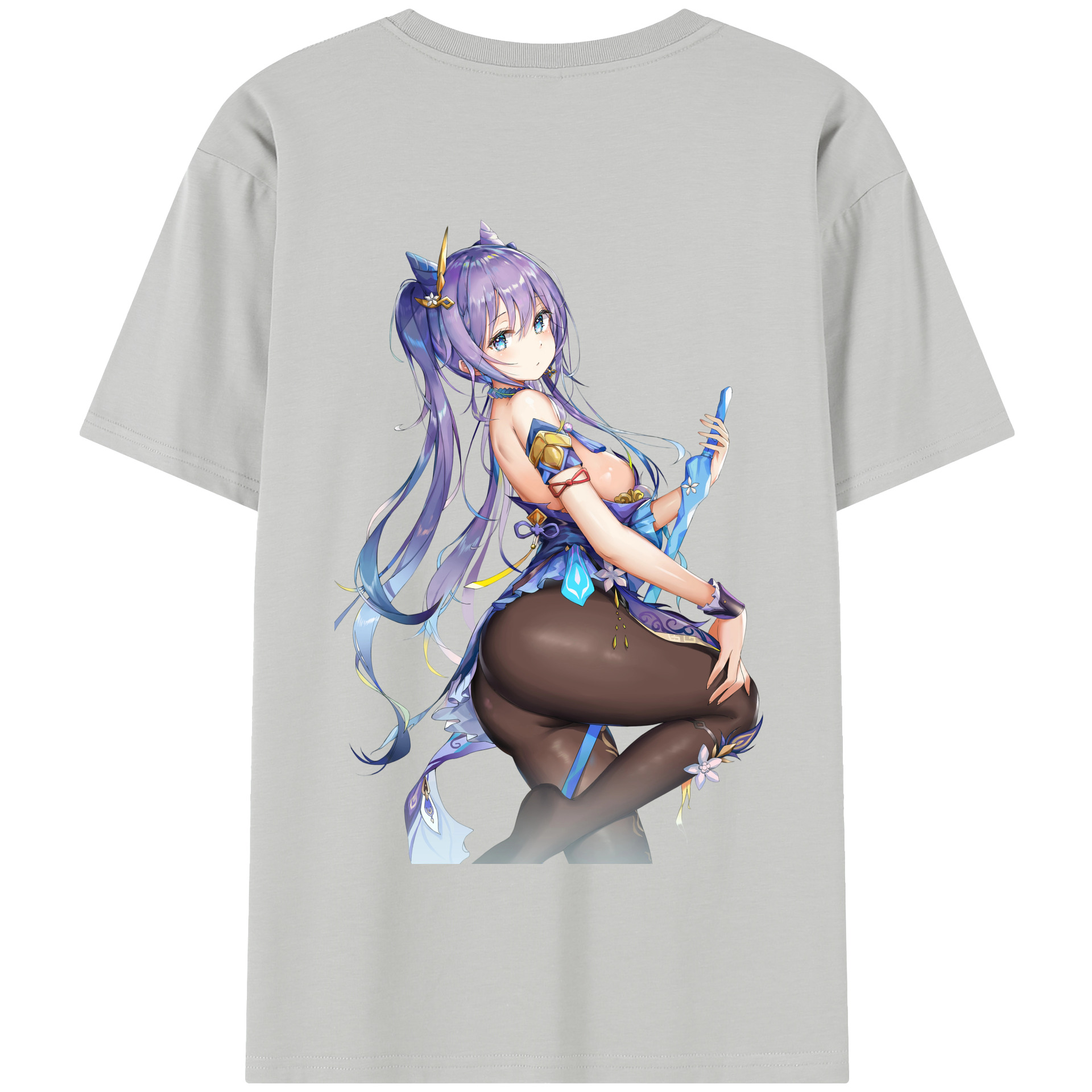 げんし神 刻晴 こくせい genshin Kokusei 綿100％半袖Tシャツ（背面プリント）