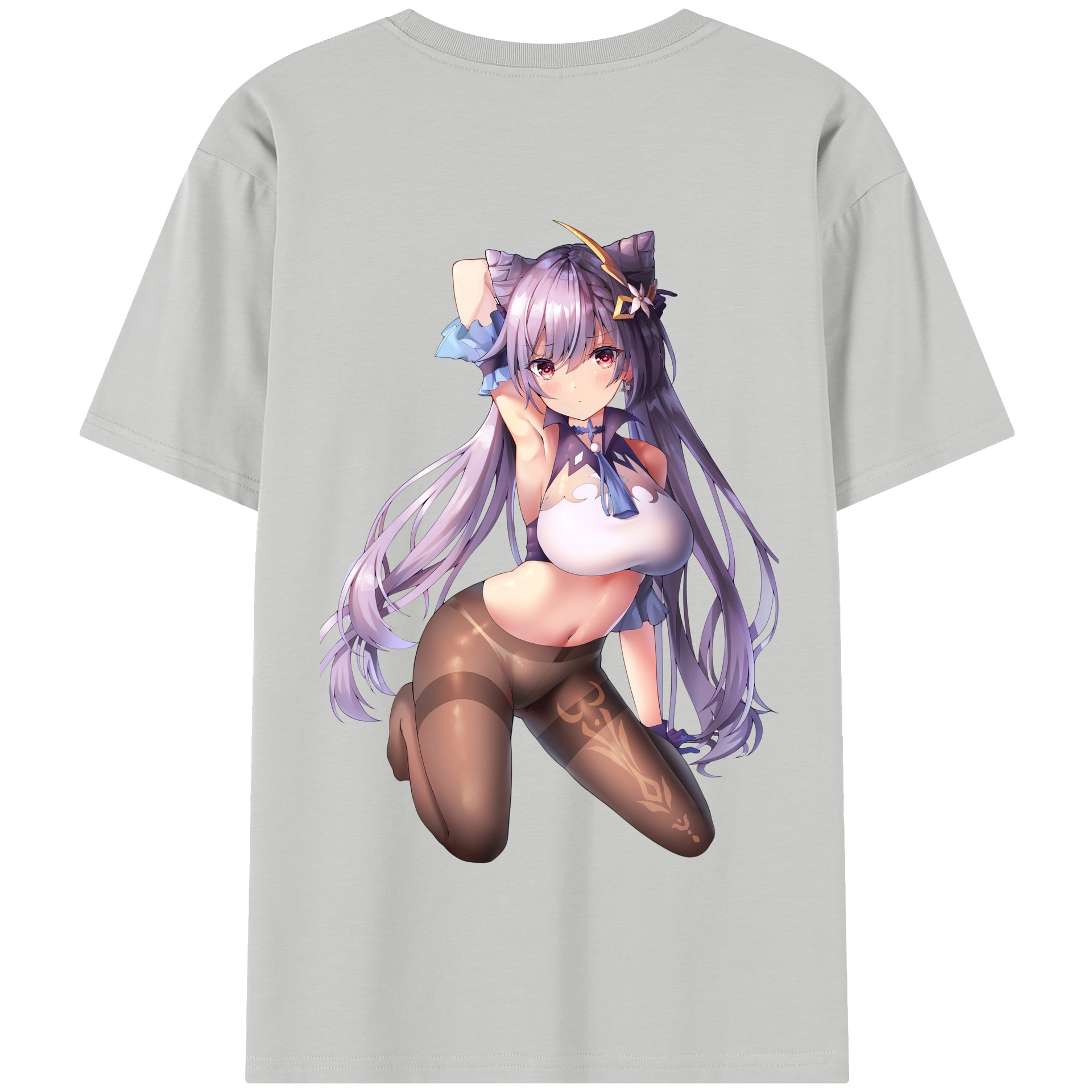 げんし神 刻晴 こくせい genshin Kokusei 綿100％半袖Tシャツ（背面プリント）