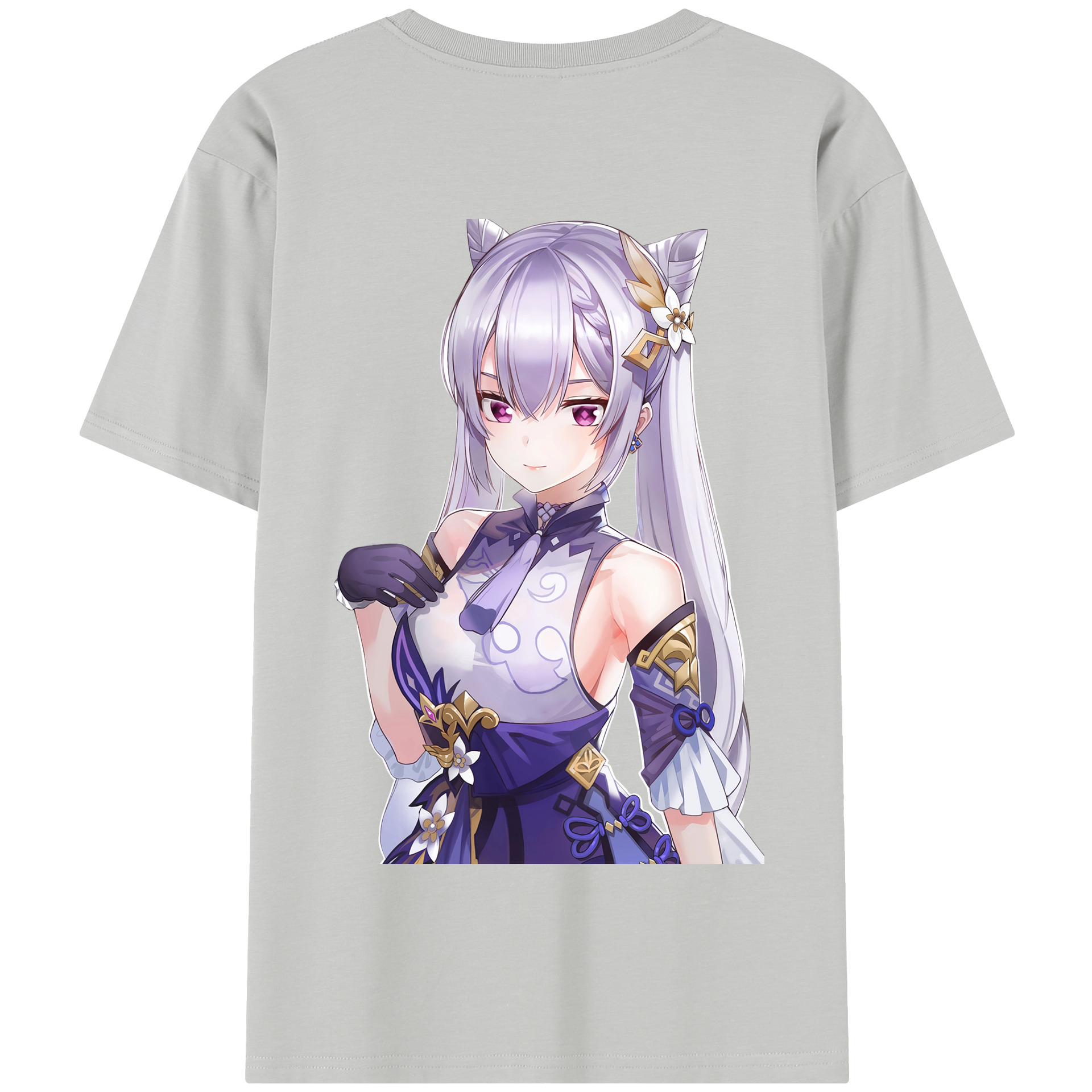 げんし神 刻晴 こくせい genshin Kokusei 綿100％半袖Tシャツ（背面プリント）