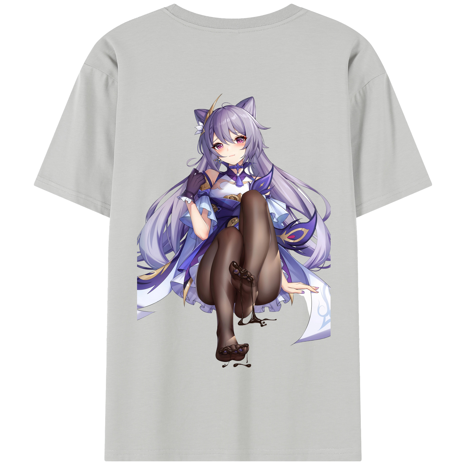 げんし神 刻晴 こくせい genshin Kokusei 綿100％半袖Tシャツ（背面プリント）