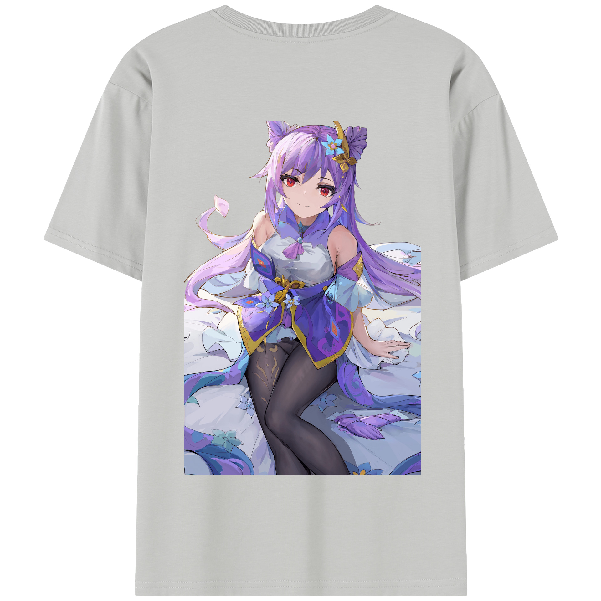げんし神 刻晴 こくせい genshin Kokusei 綿100％半袖Tシャツ（背面プリント）