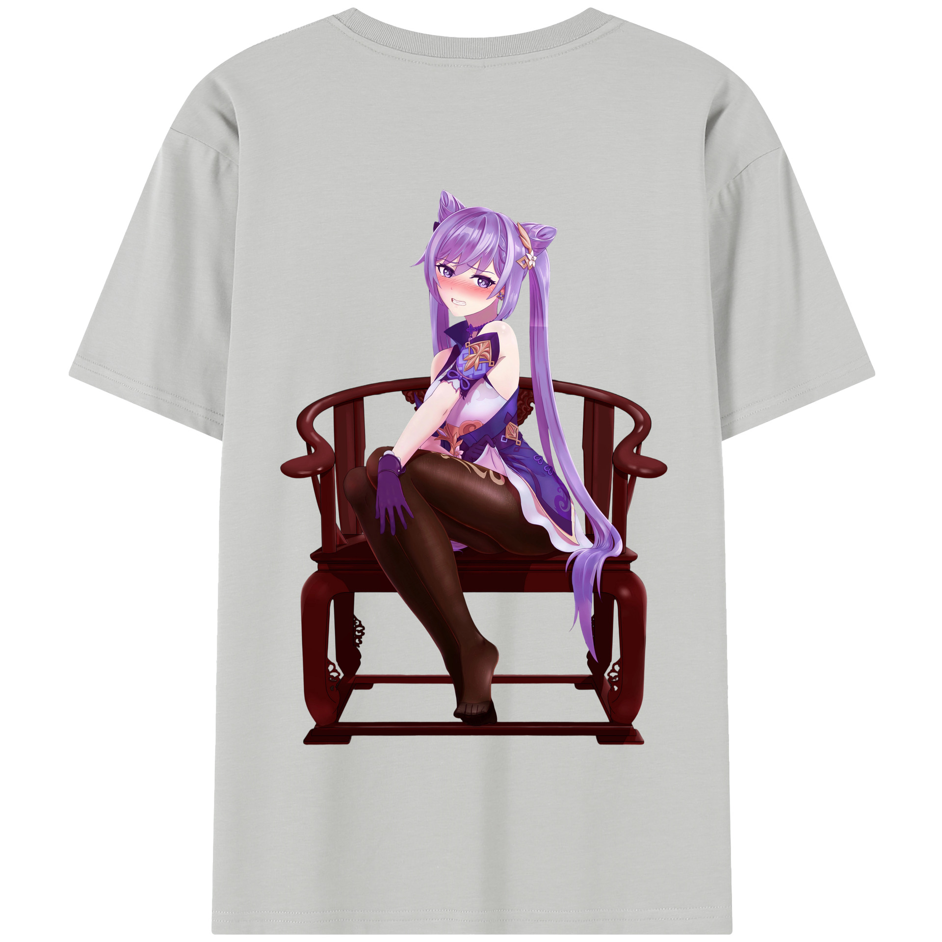 げんし神 刻晴 こくせい genshin Kokusei 綿100％半袖Tシャツ（背面プリント）