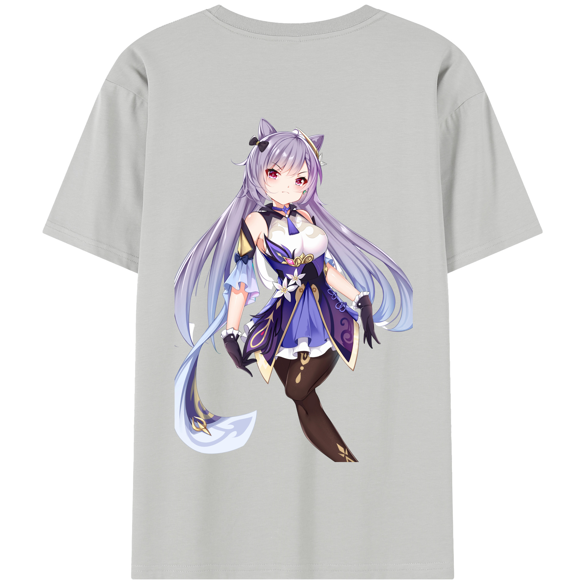 げんし神 刻晴 こくせい genshin Kokusei 綿100％半袖Tシャツ（背面プリント）