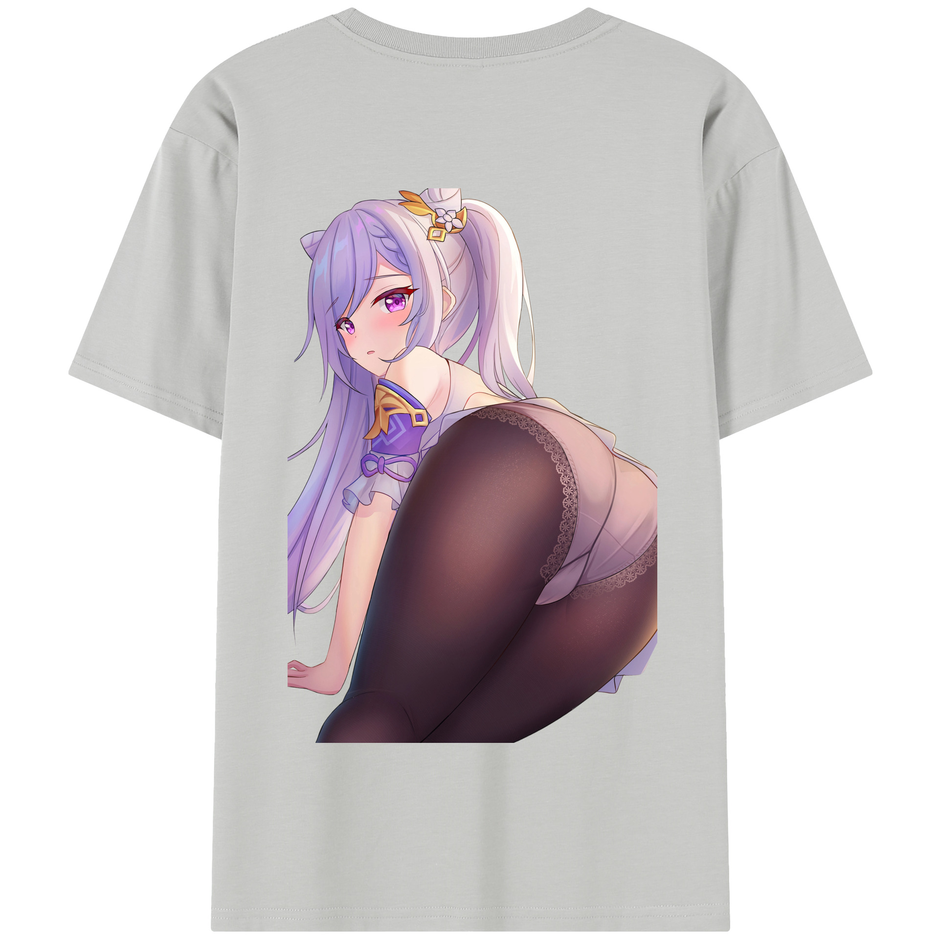 げんし神 刻晴 こくせい genshin Kokusei 綿100％半袖Tシャツ（背面プリント）