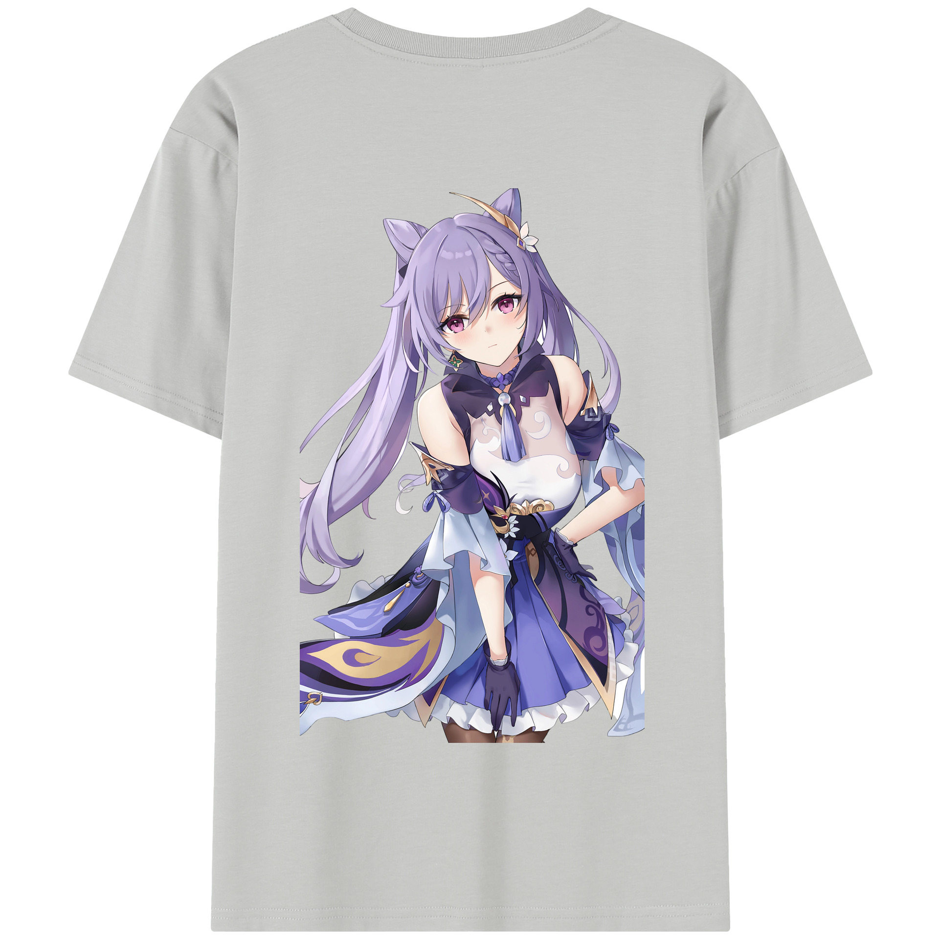 げんし神 刻晴 こくせい genshin Kokusei 綿100％半袖Tシャツ（背面プリント）