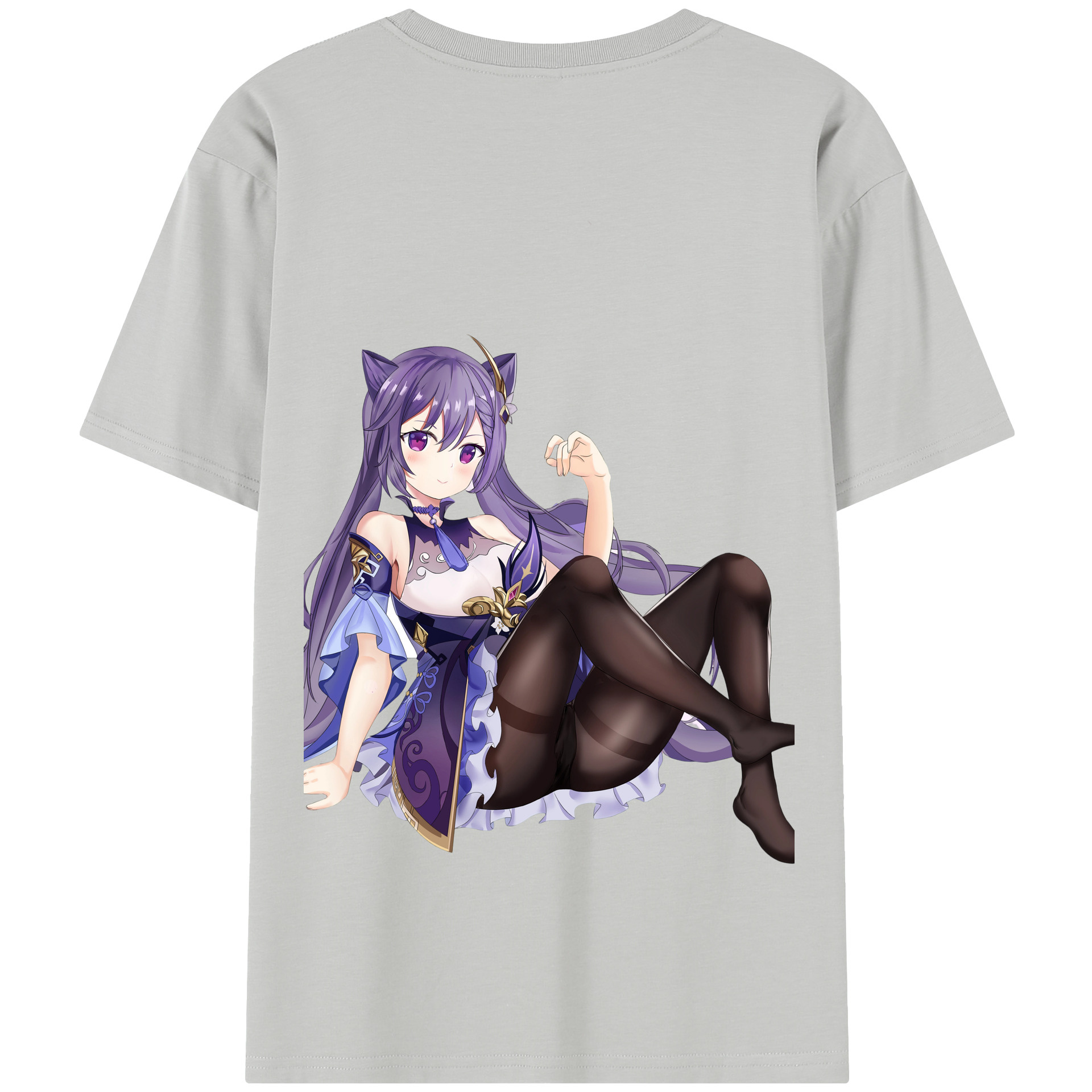 げんし神 刻晴 こくせい genshin Kokusei 綿100％半袖Tシャツ（背面プリント）