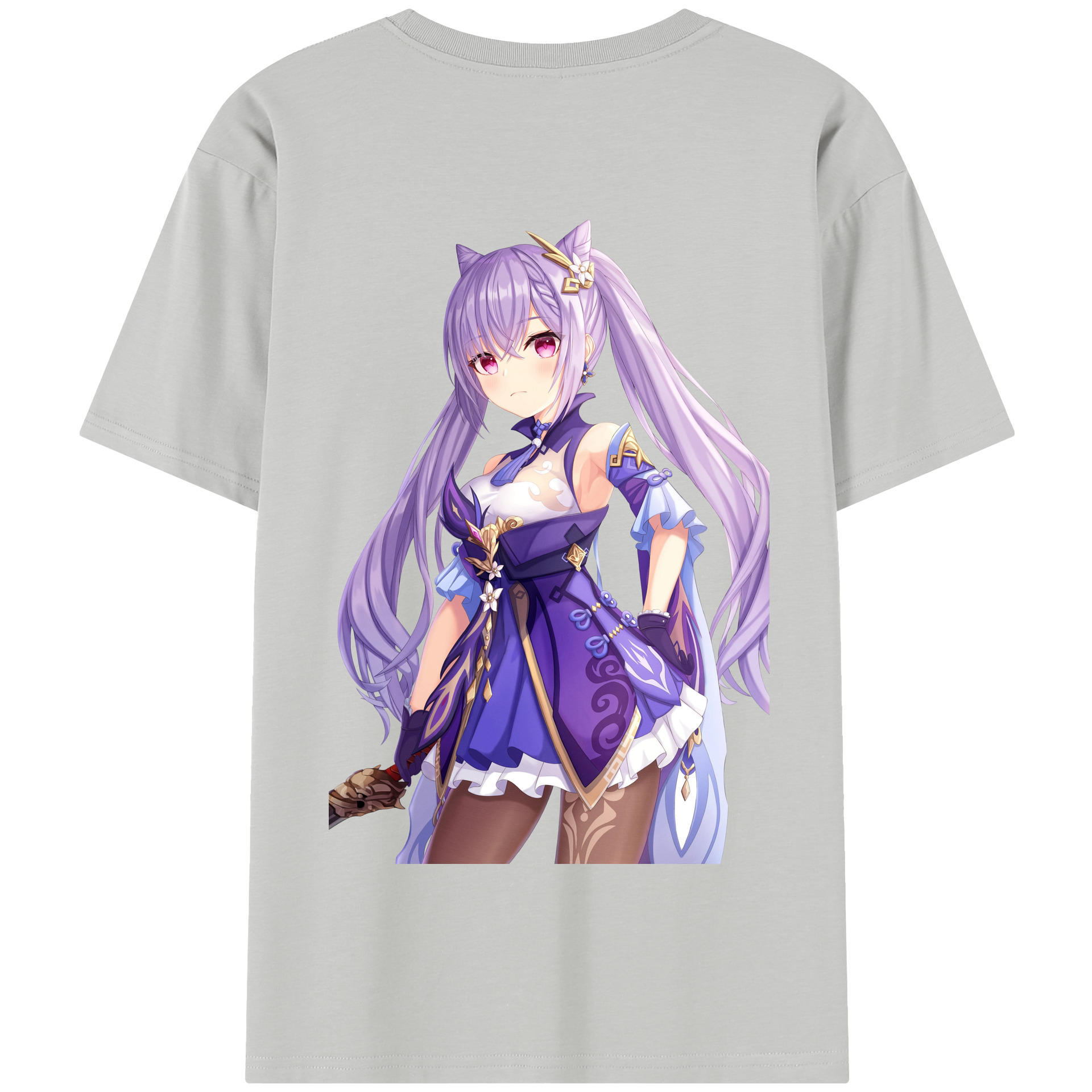 げんし神 刻晴 こくせい genshin Kokusei 綿100％半袖Tシャツ（背面プリント）