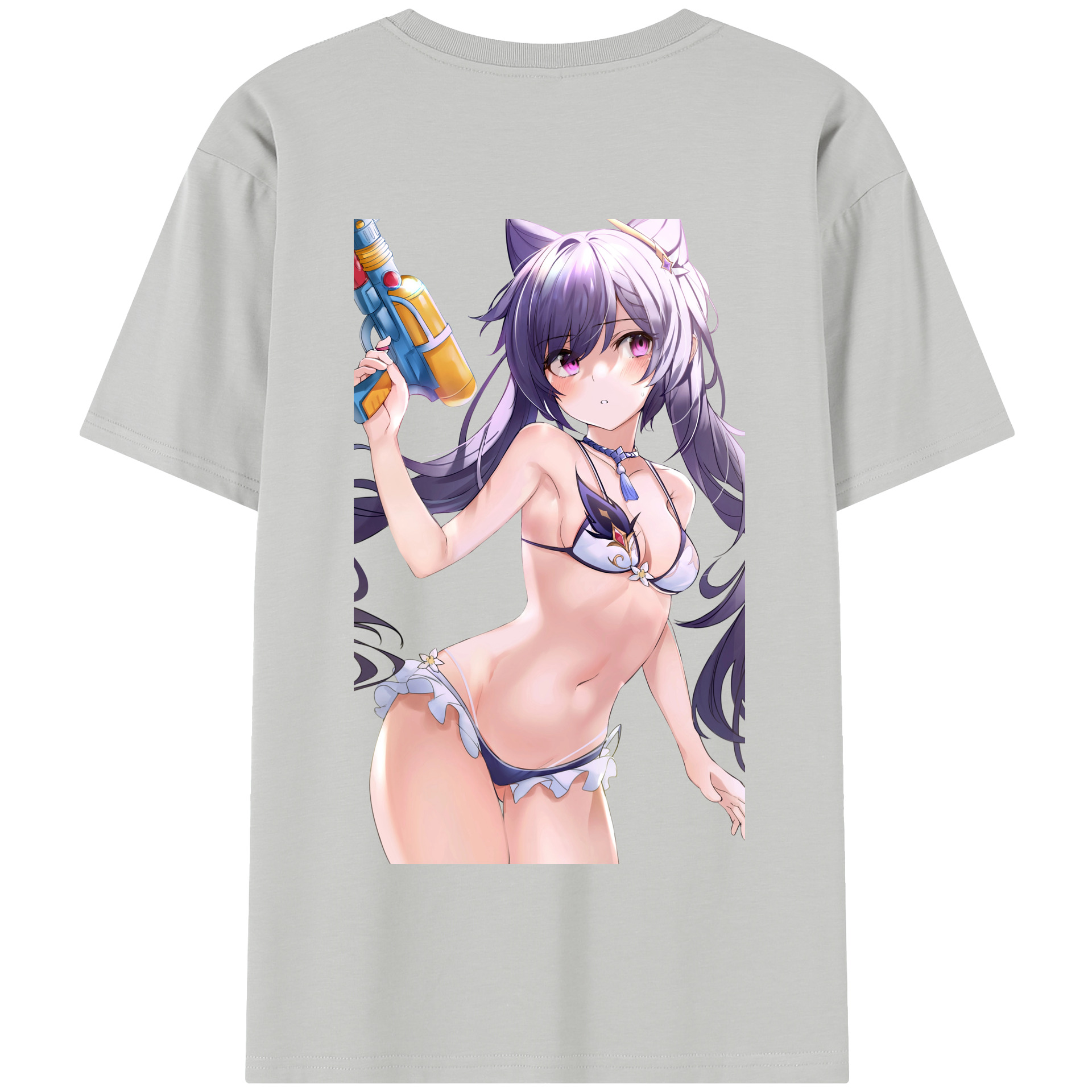 げんし神 刻晴 こくせい genshin Kokusei 綿100％半袖Tシャツ（背面プリント）