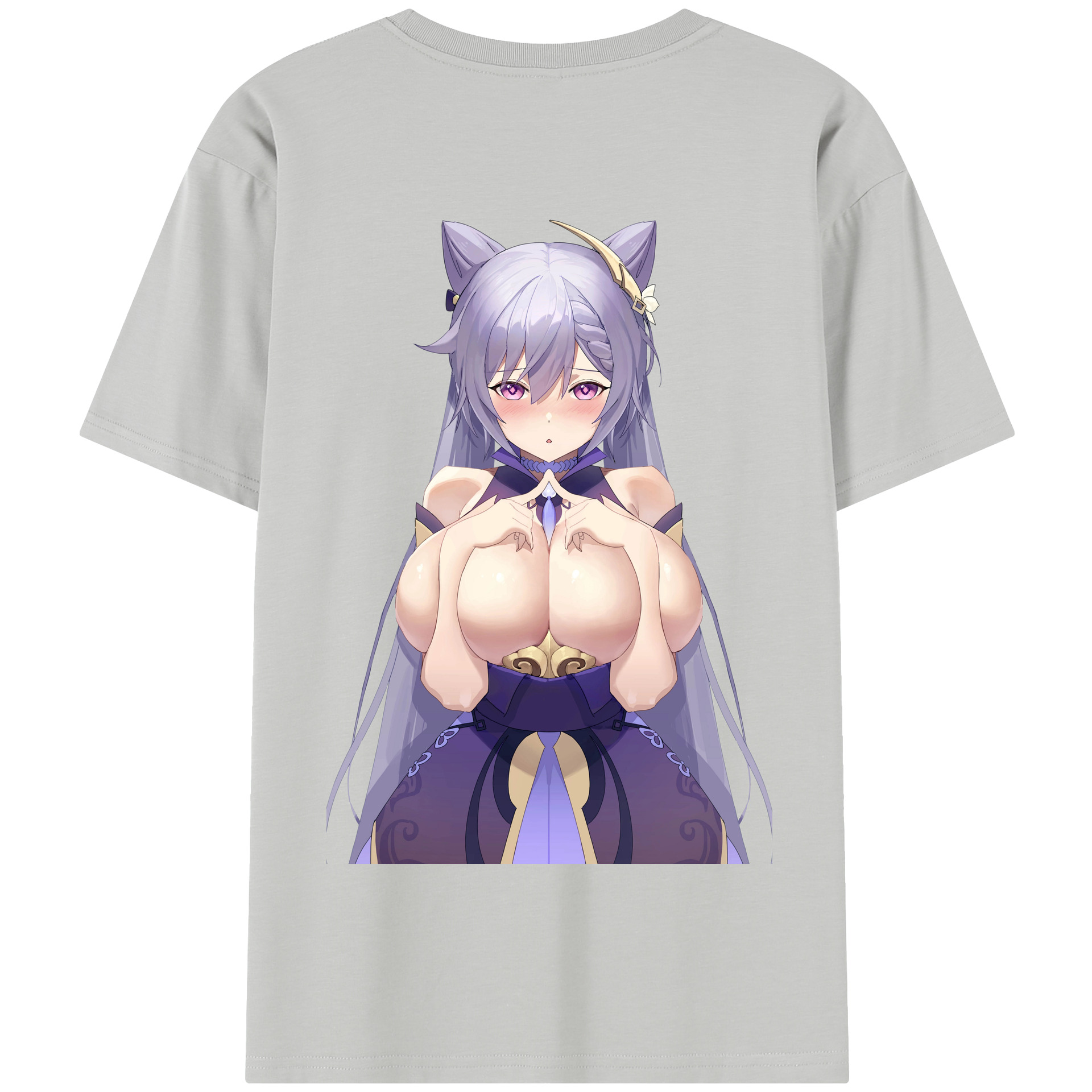 げんし神 刻晴 こくせい genshin Kokusei 綿100％半袖Tシャツ（背面プリント）